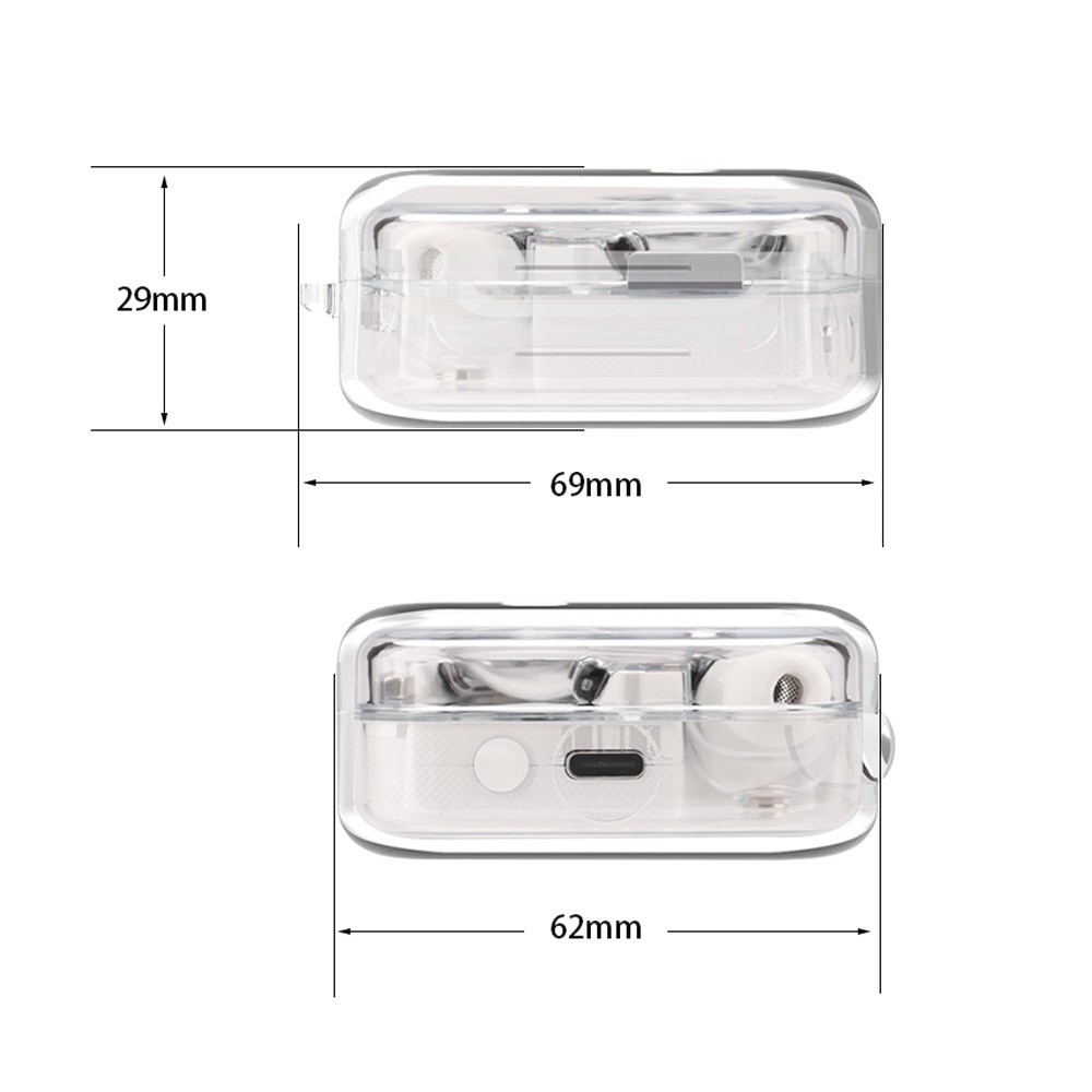 Cover in silicone con moschettone Nothing Ear (2) trasparente