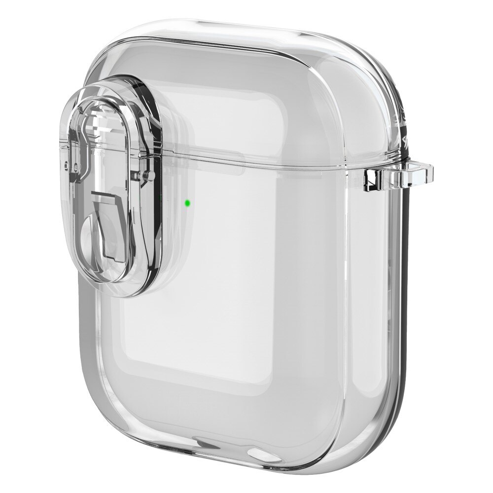 Cover con moschettone e lucchetto Apple AirPods trasparente