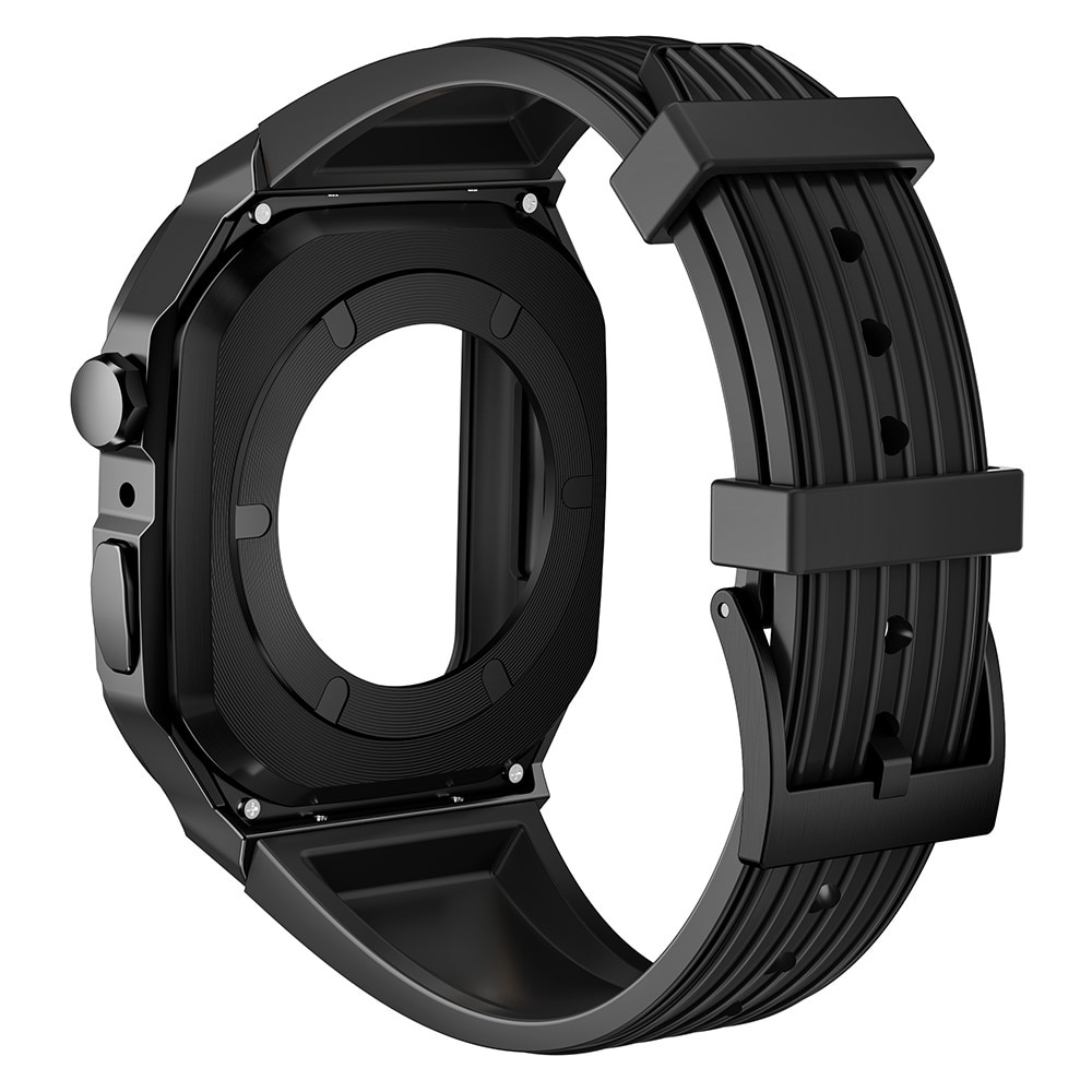 Cinturino con cover in Metallo Avventura Apple Watch 45mm Series 9 nero