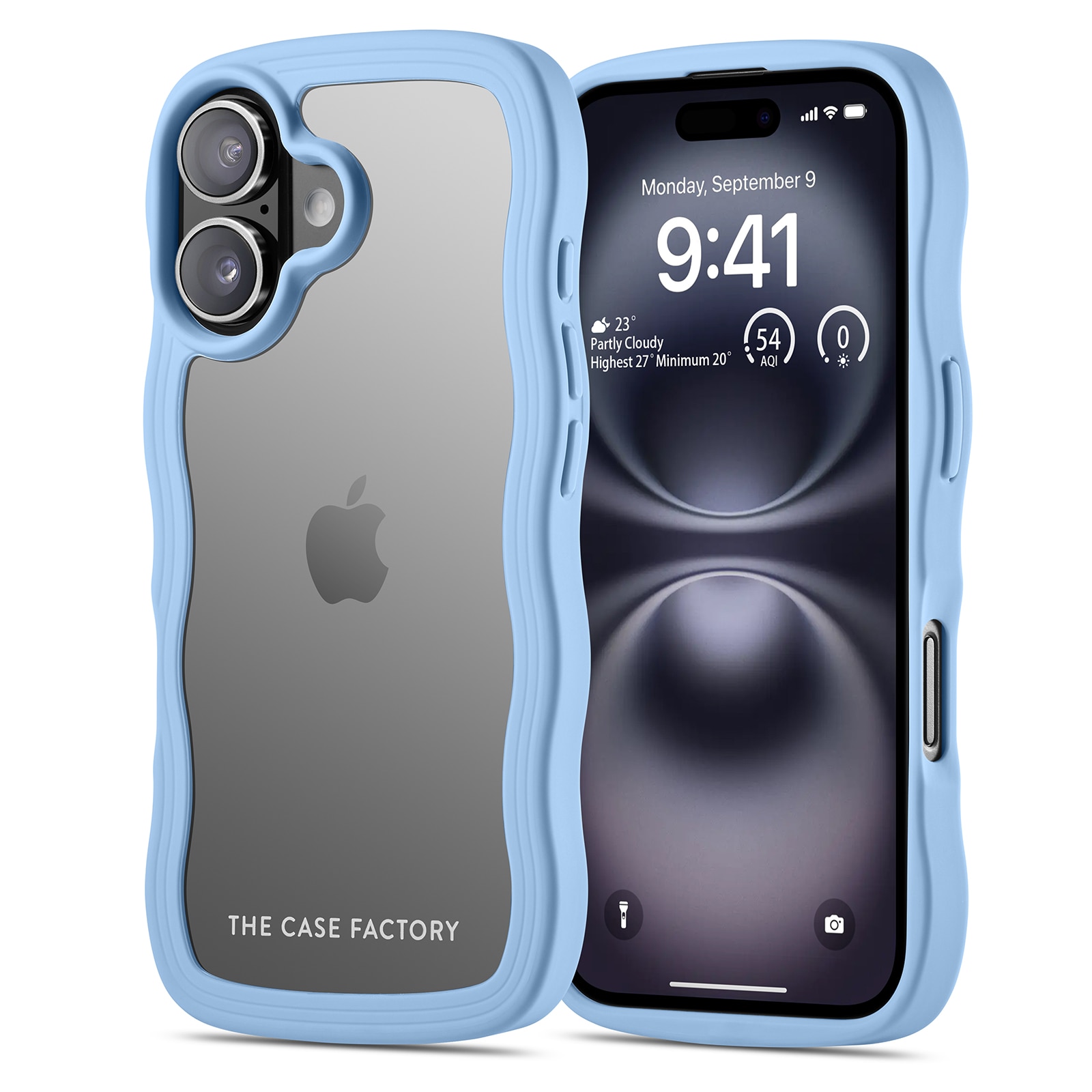 The Wave Case iPhone 16 Blu