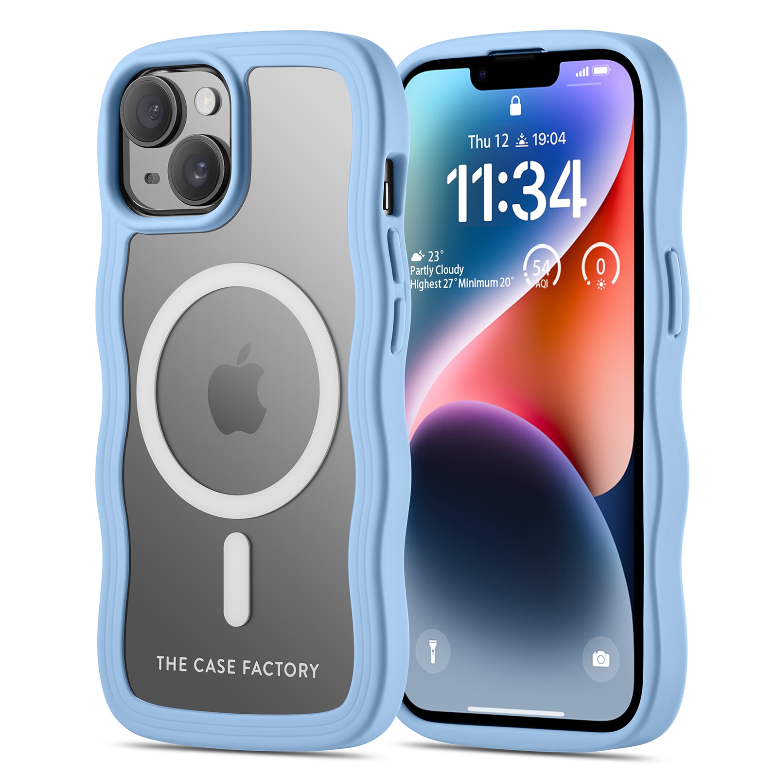The Wave Mag Case iPhone 15 Blu