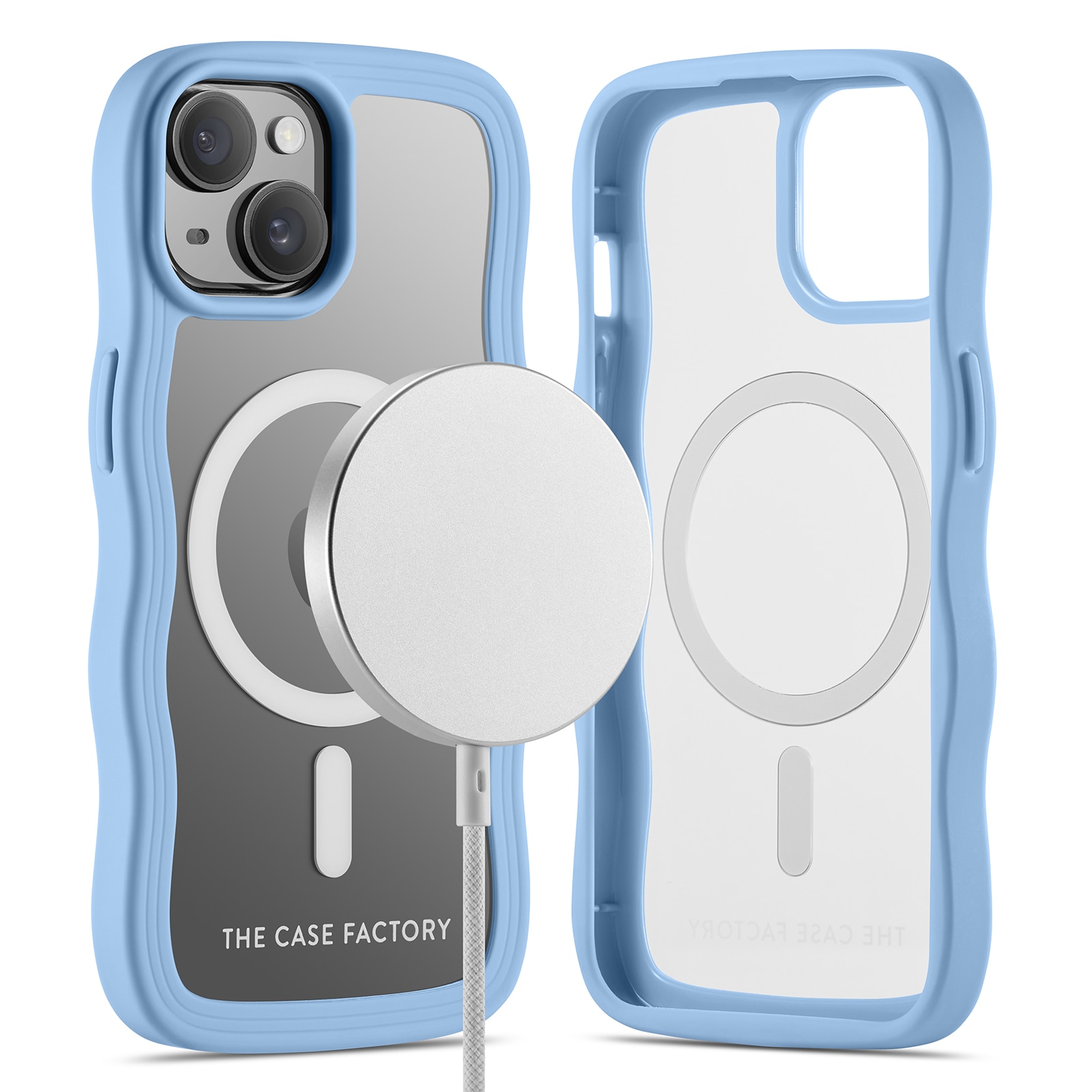 The Wave Mag Case iPhone 15 Blu