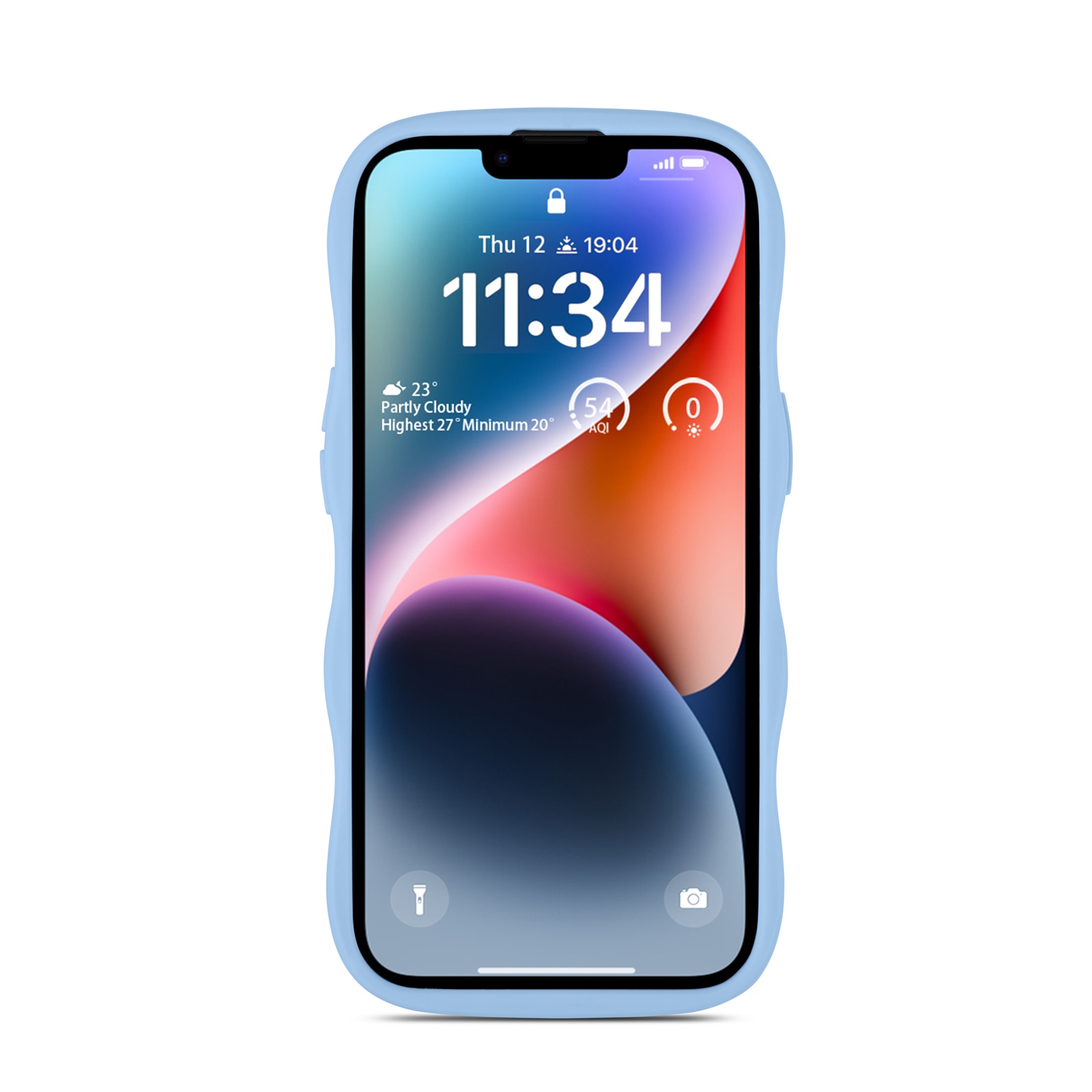 The Wave Case iPhone 15 Blu