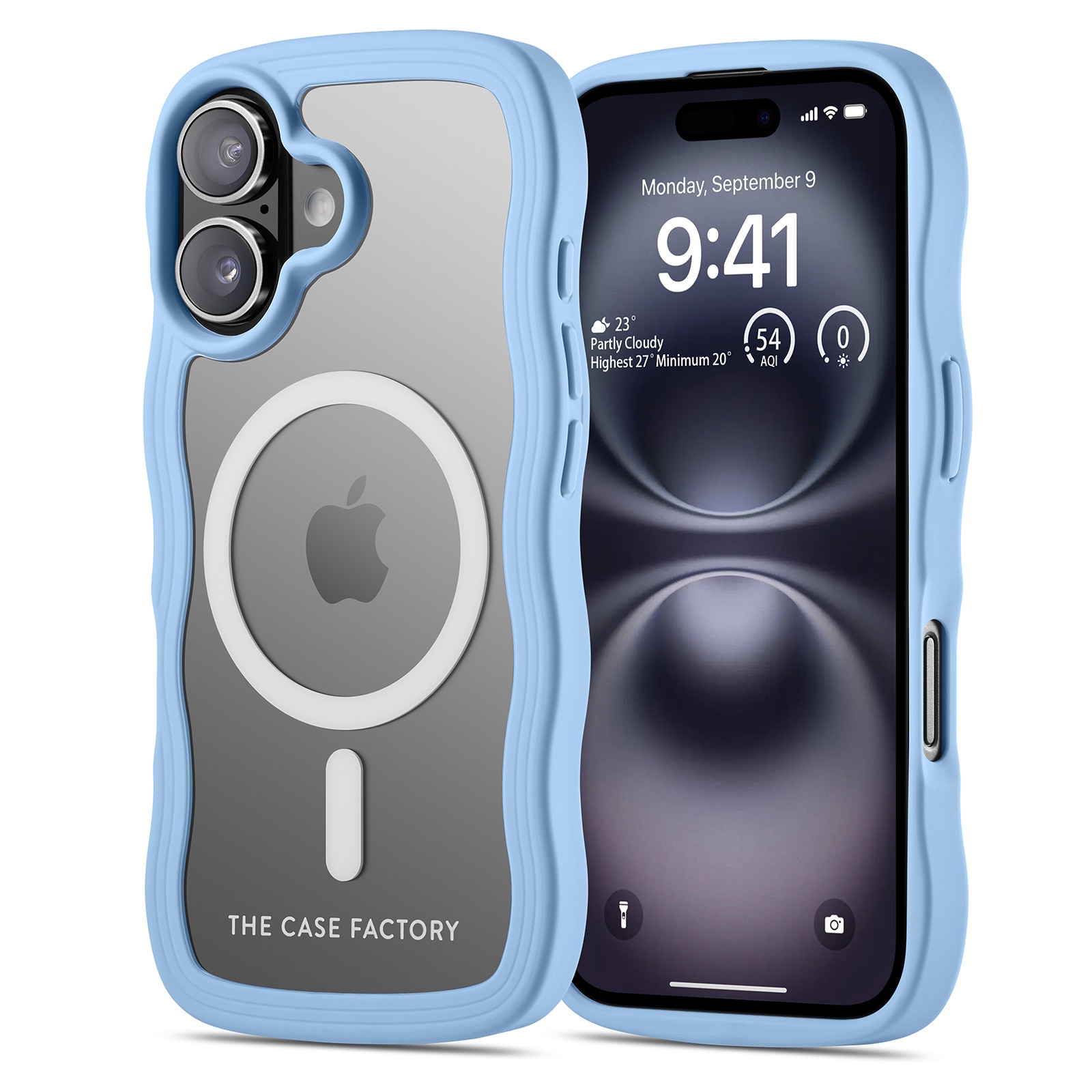 The Wave Mag Case iPhone 16 Blu