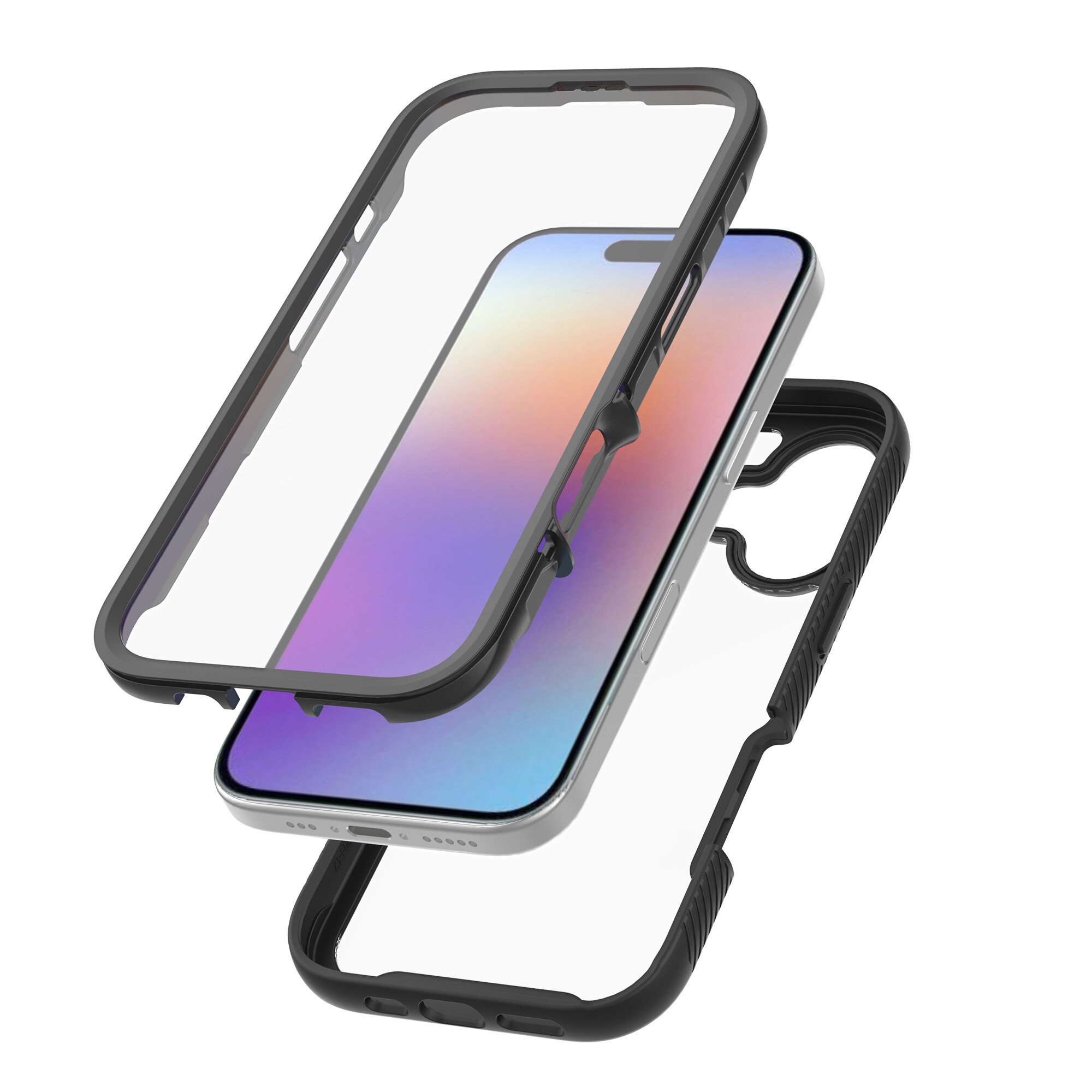 Cover Full Protection iPhone 17 Nero/trasparente