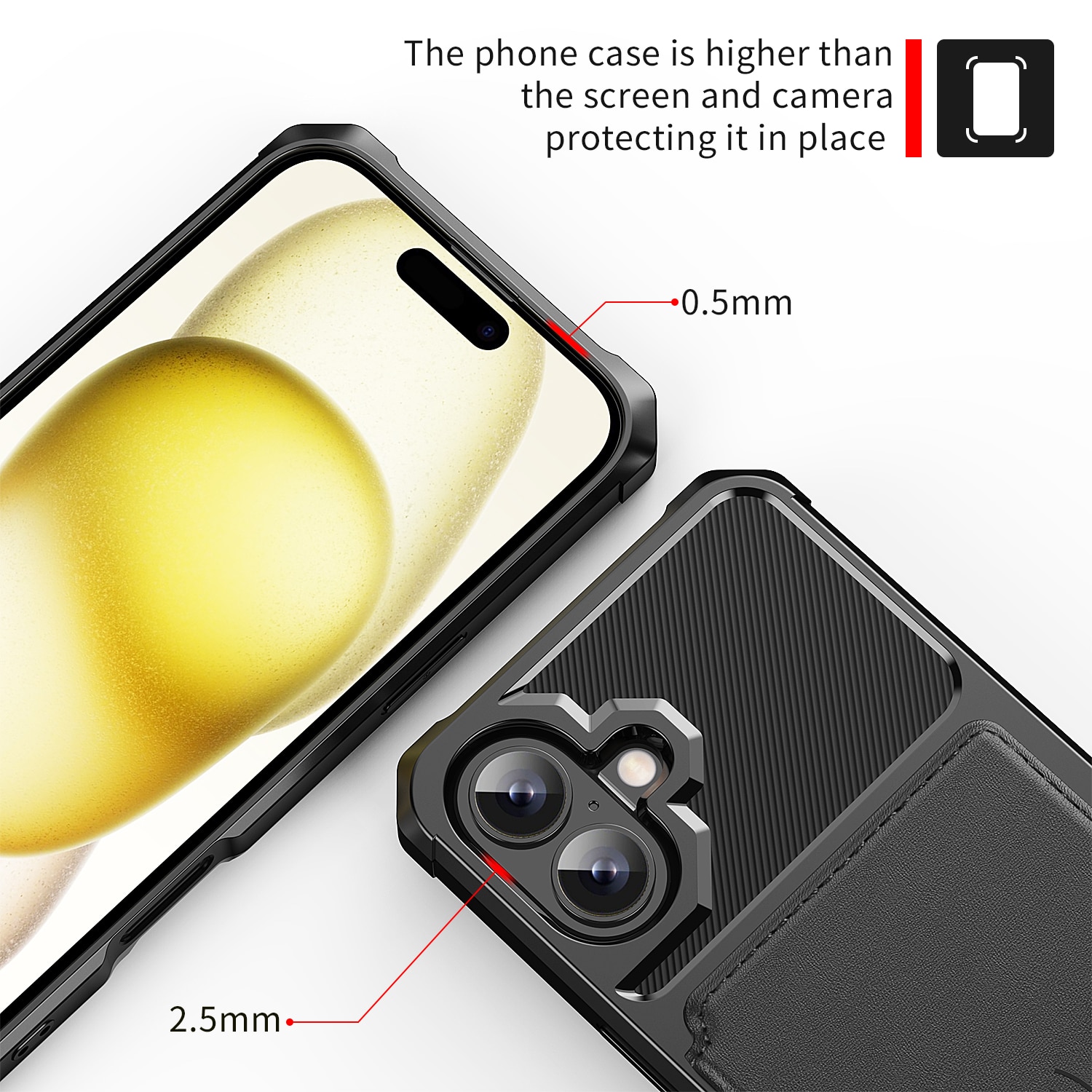 Cover con portacarte Tough Multi-slot iPhone 17 Nero