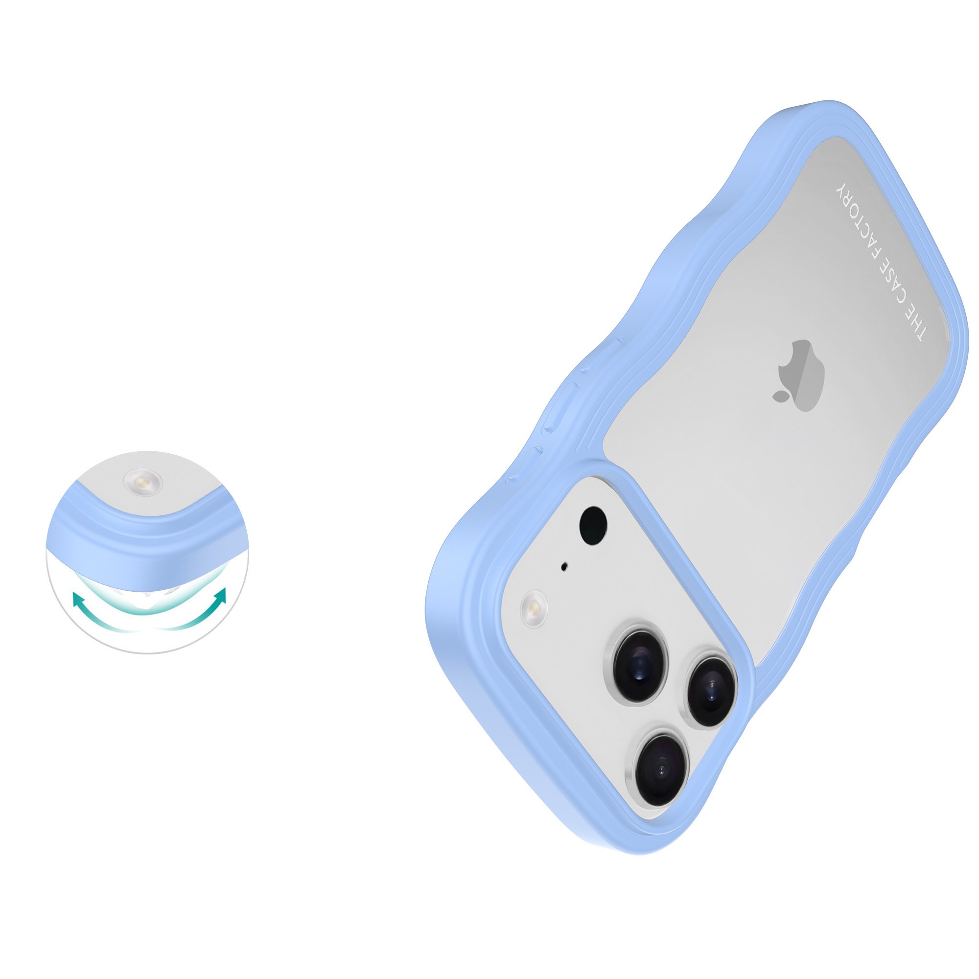 The Wave Case iPhone 17 Pro Blu