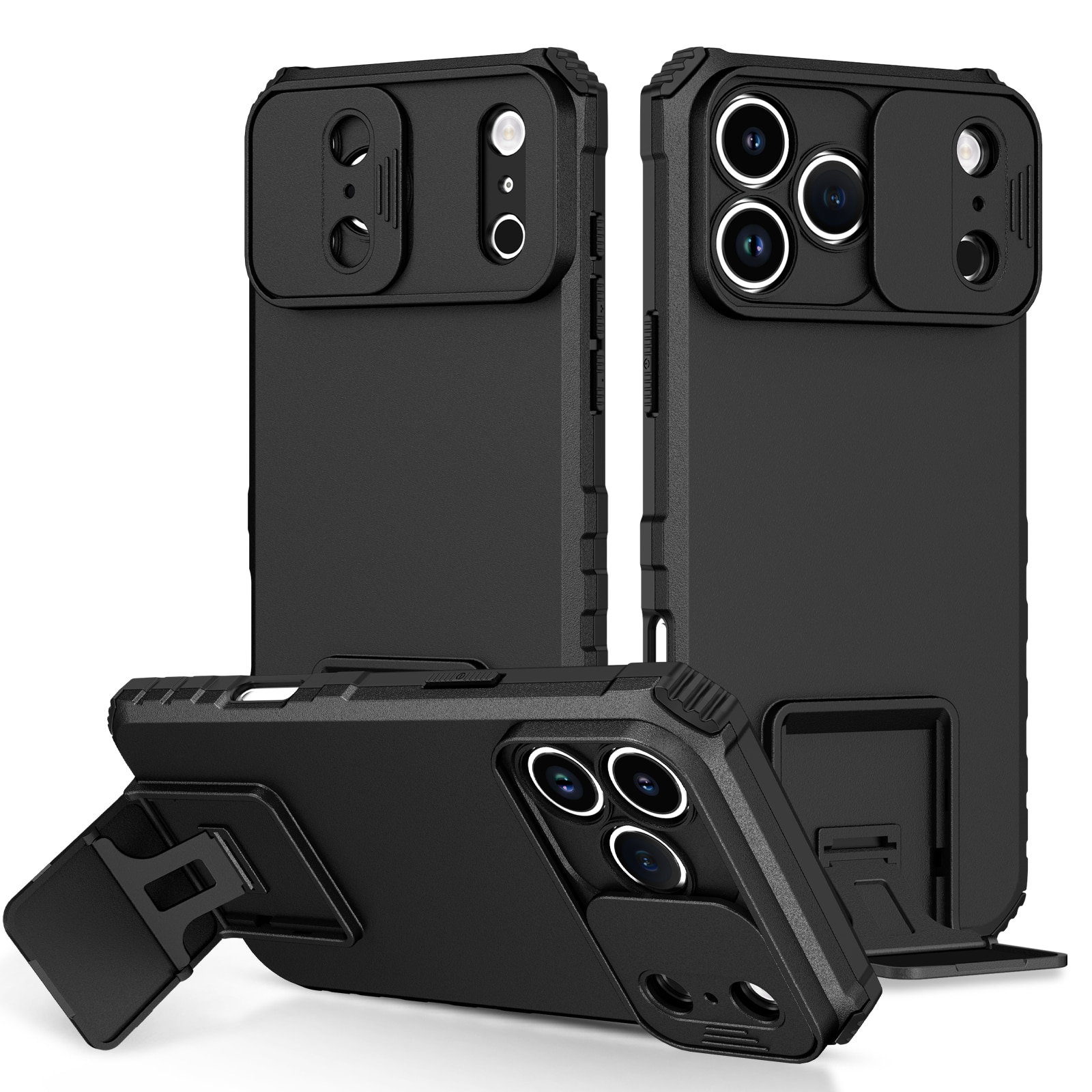 Cover Kickstand con Protezione fotocamera iPhone 17 Pro Nero
