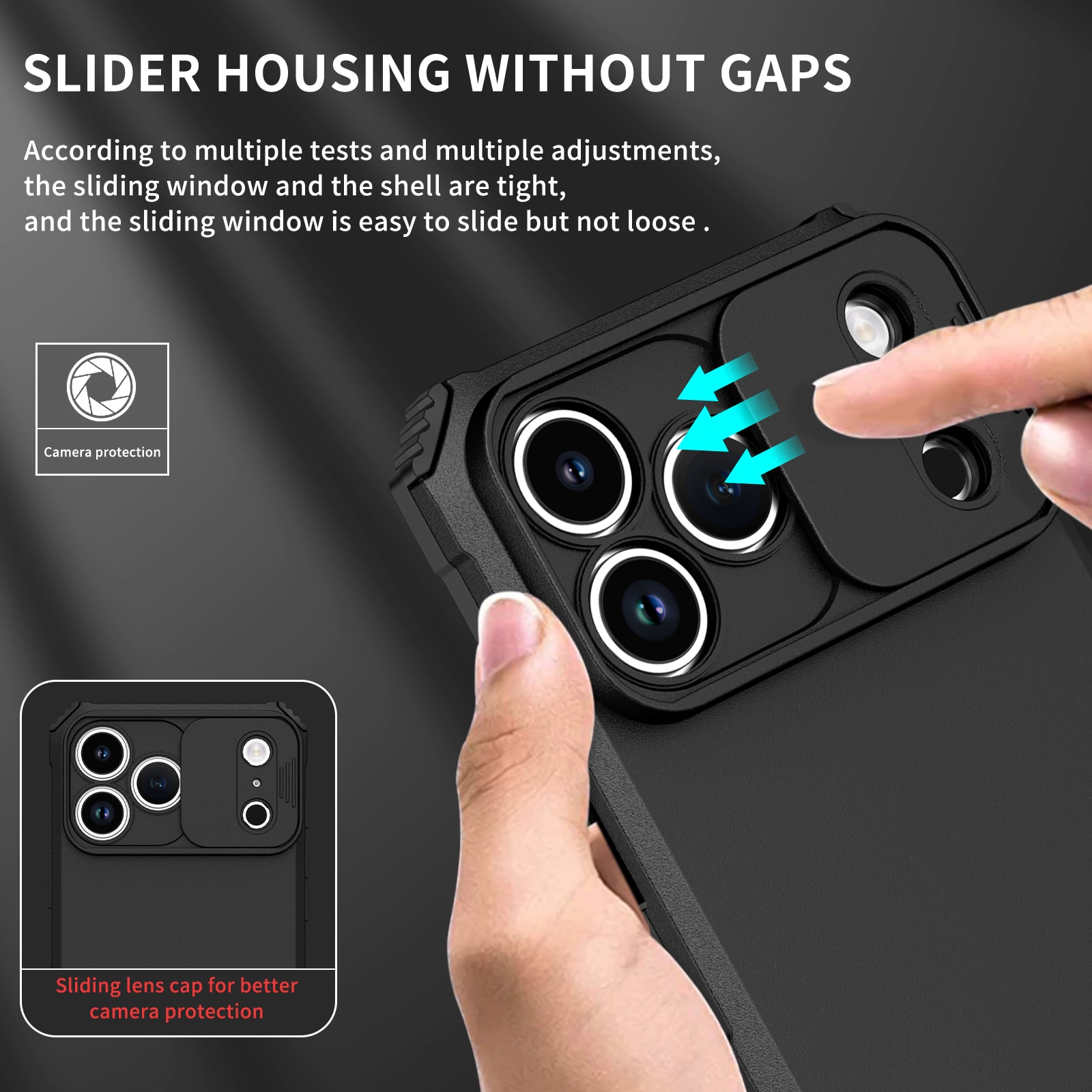Cover Kickstand con Protezione fotocamera iPhone 17 Pro Nero