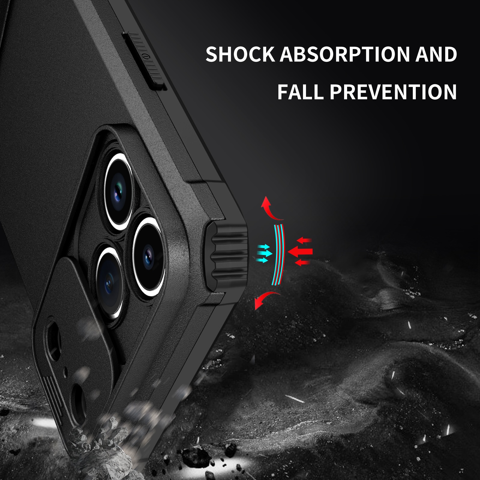 Cover Kickstand con Protezione fotocamera iPhone 17 Pro Nero