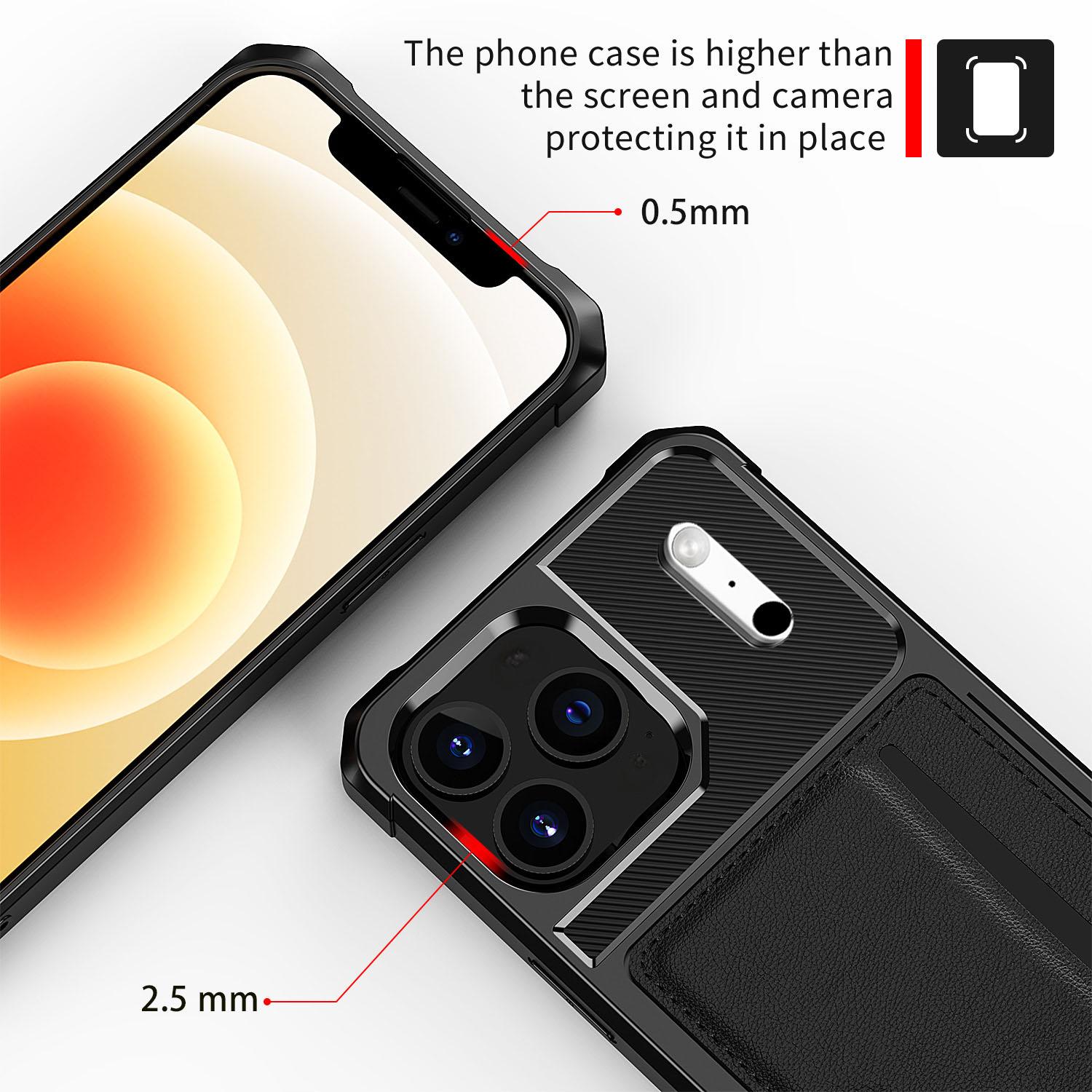 Cover Tough Card Case iPhone 17 Pro Max nero
