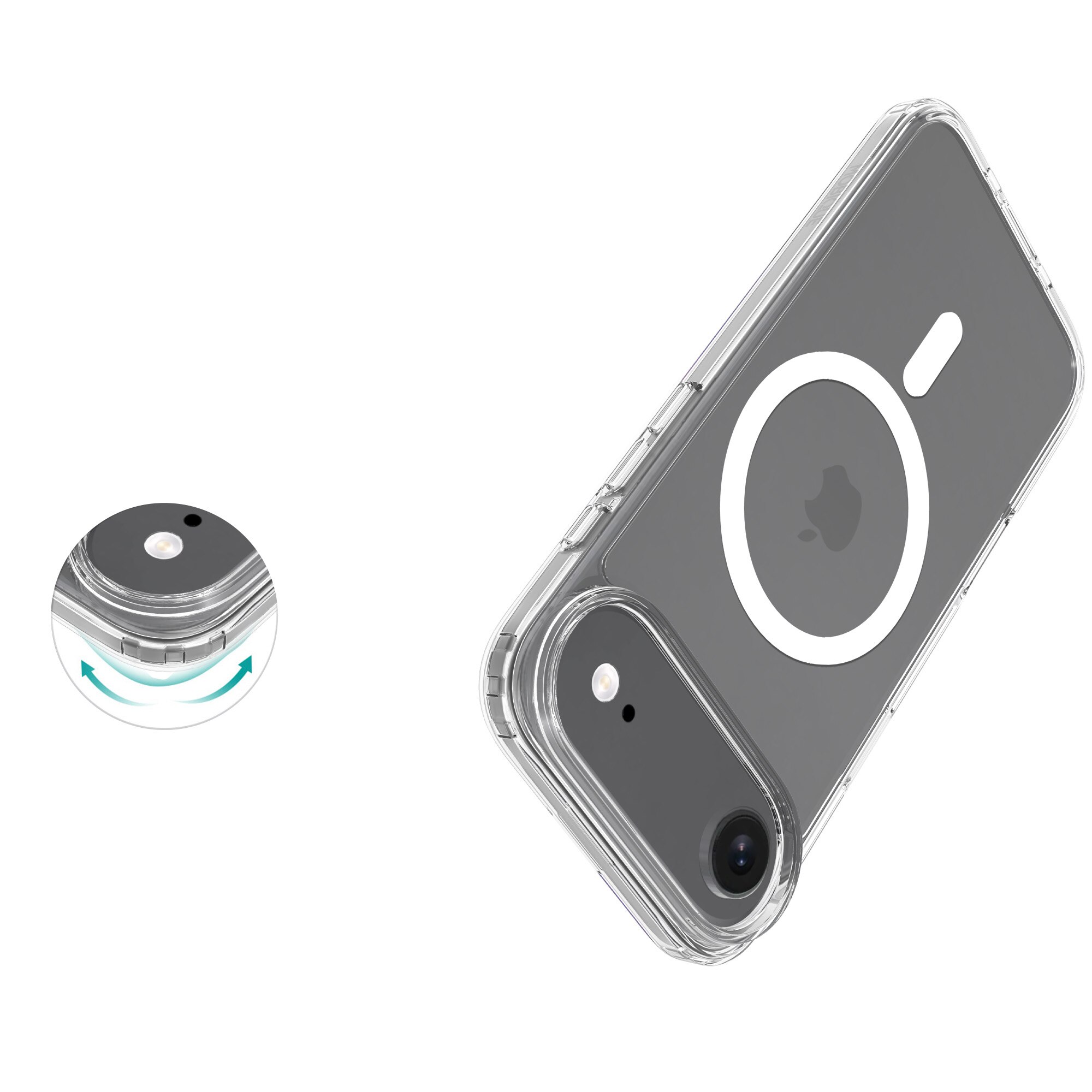 Cover ibride con MagSafe iPhone Air Trasparente
