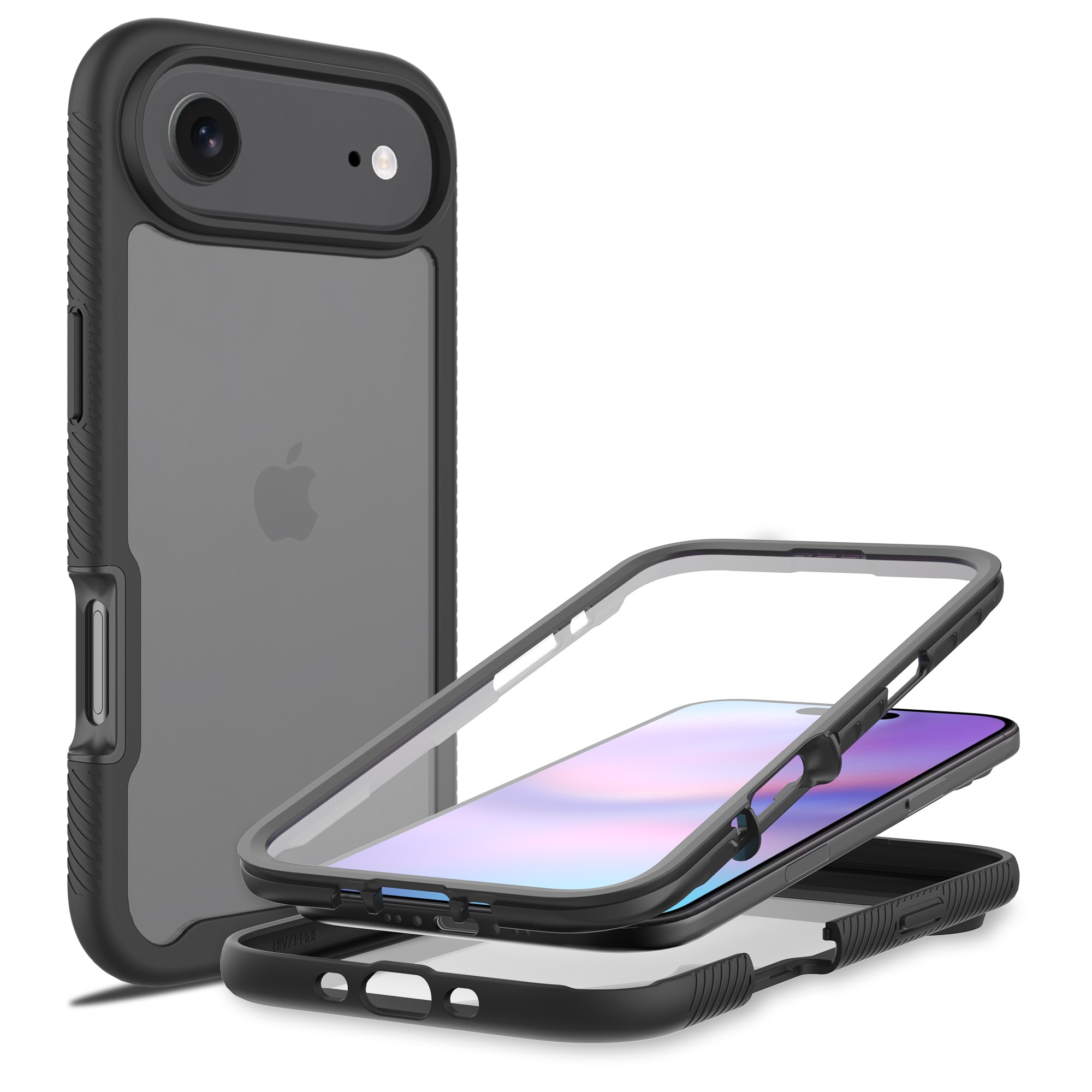 Cover Full Protection iPhone 17 Air Nero/trasparente