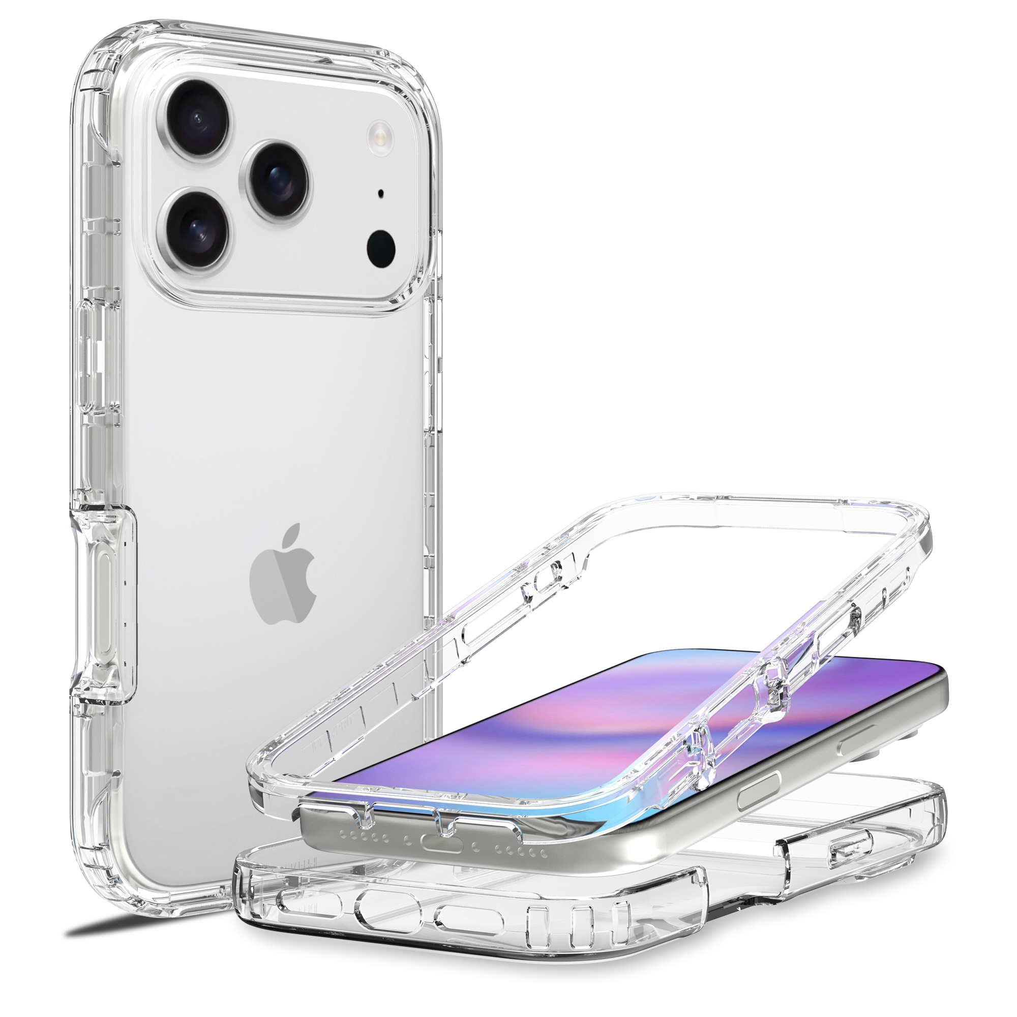Cover protezione totale iPhone 17 Pro Max Trasparente