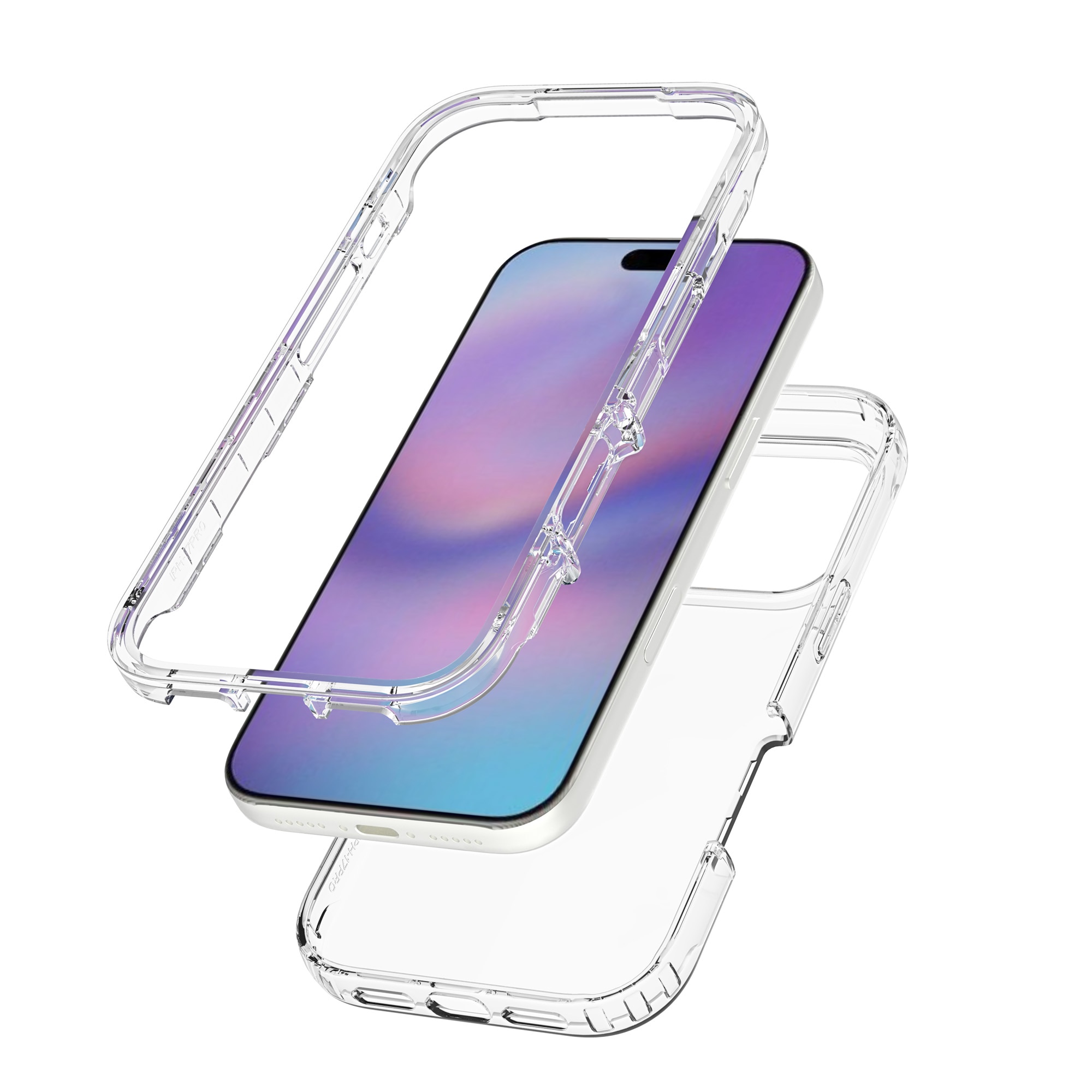 Cover protezione totale iPhone 17 Pro Trasparente