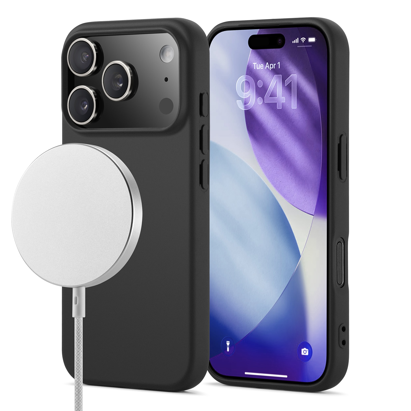 Cover TPU MagSafe iPhone 17 Pro Nero