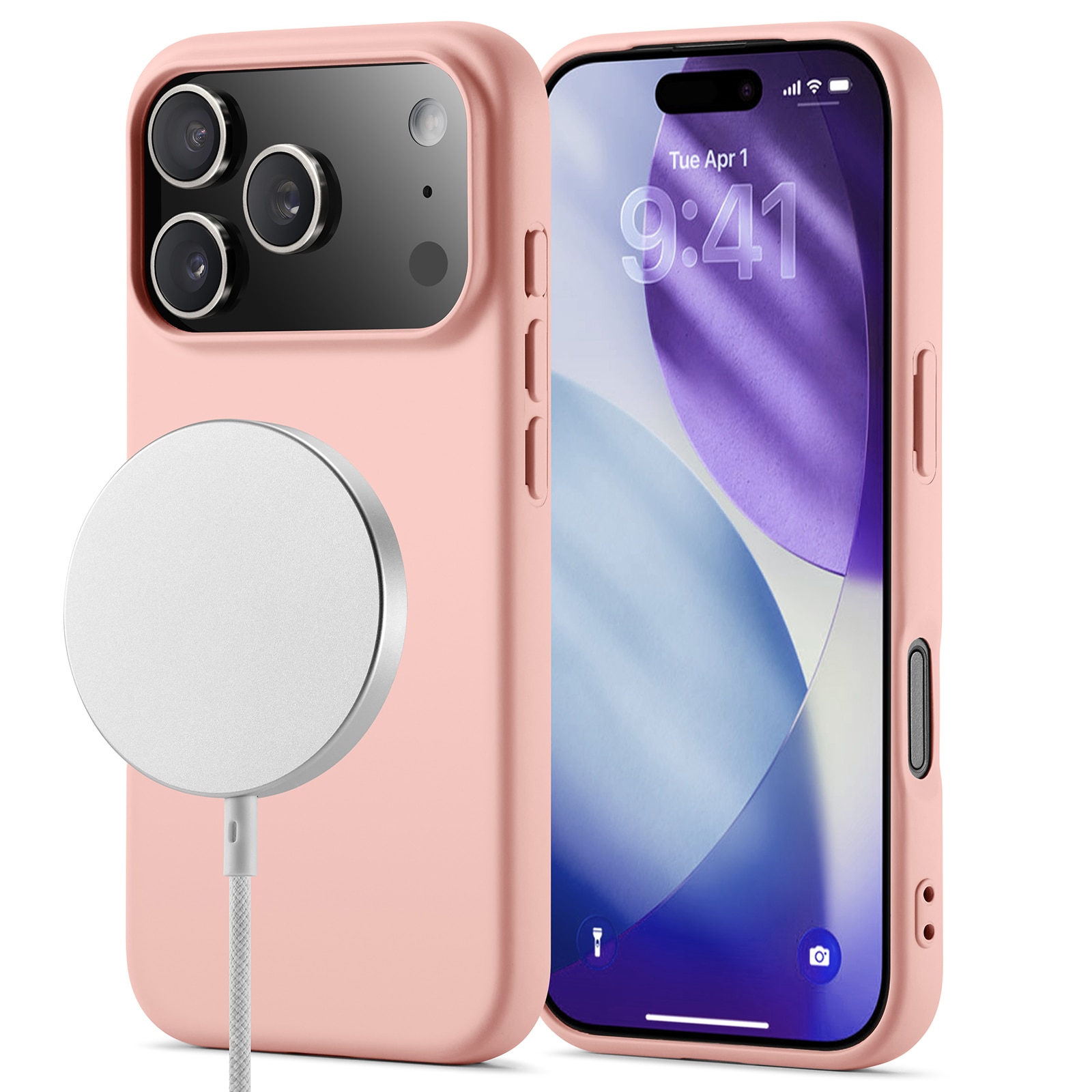 Cover TPU MagSafe iPhone 17 Pro Max Rosa