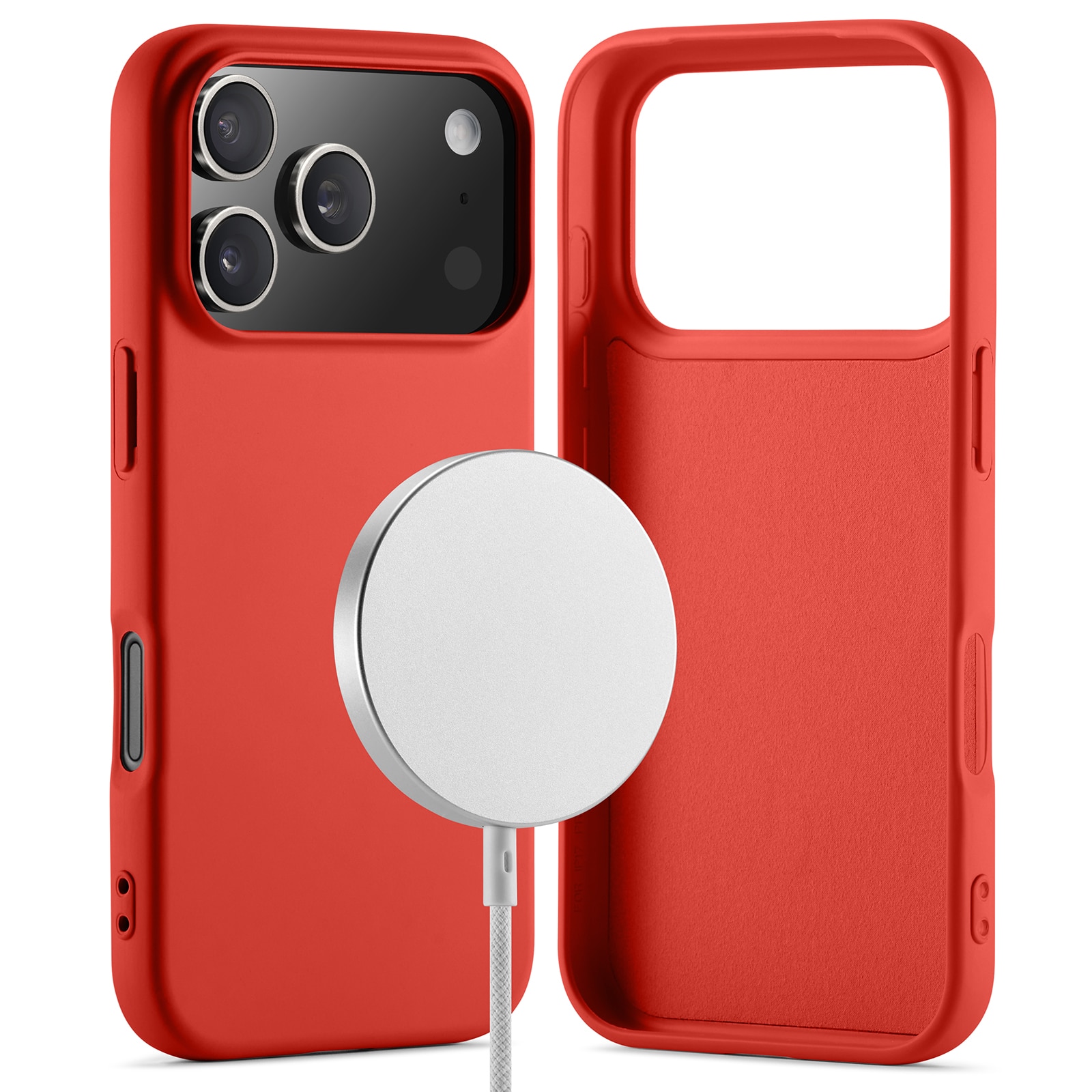 Cover TPU MagSafe iPhone 17 Pro Max Rosso