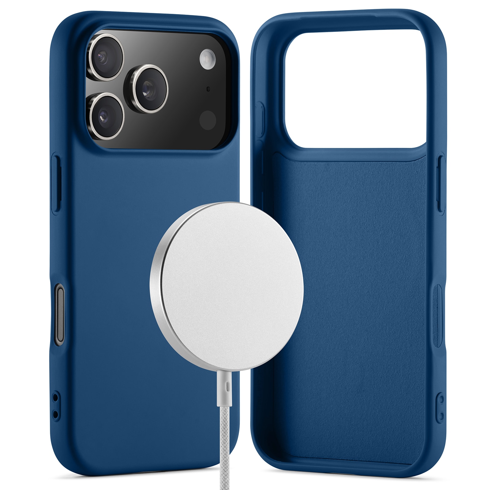 Cover TPU MagSafe iPhone 17 Pro Max Blu scuro