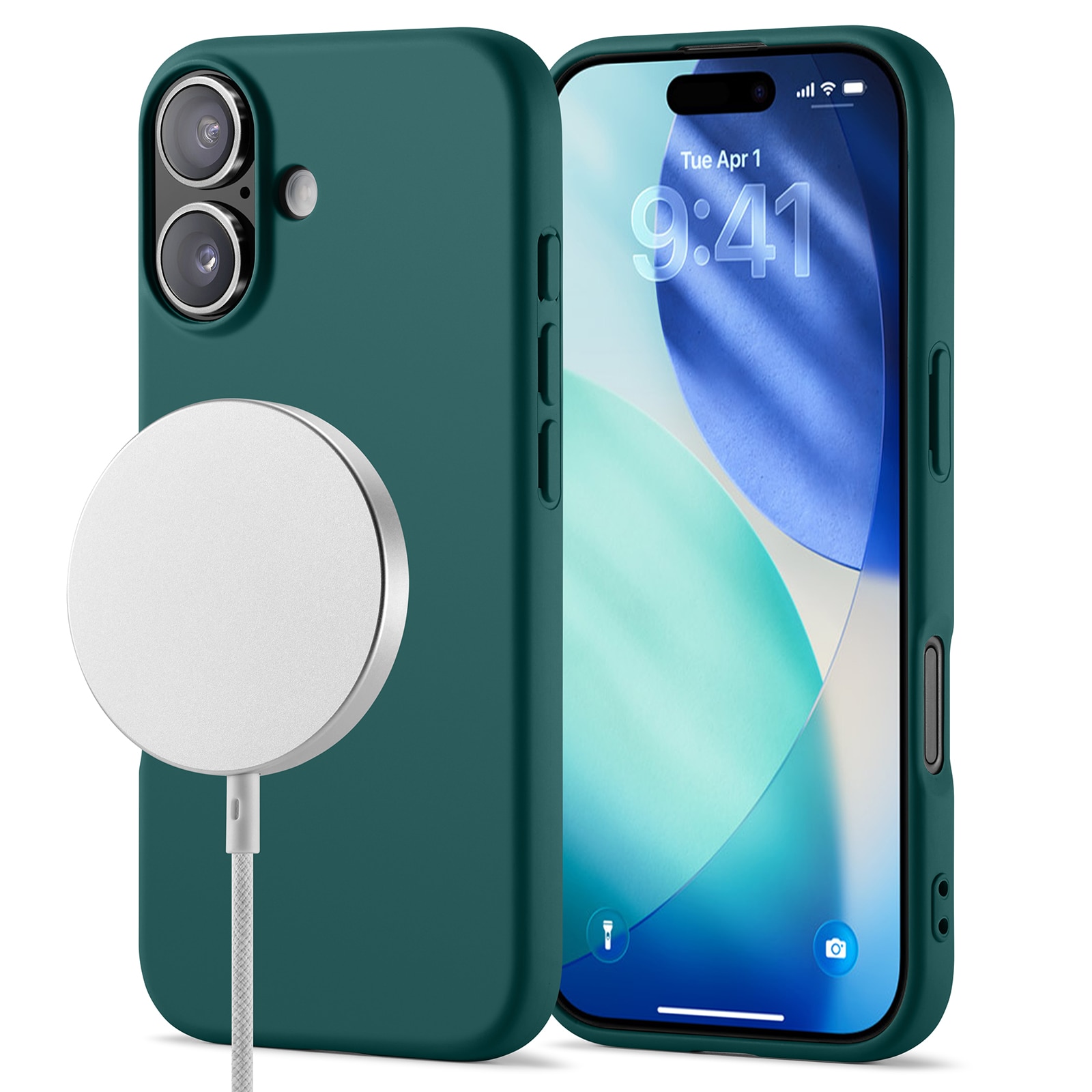 Cover TPU MagSafe iPhone 17 Verde scuro