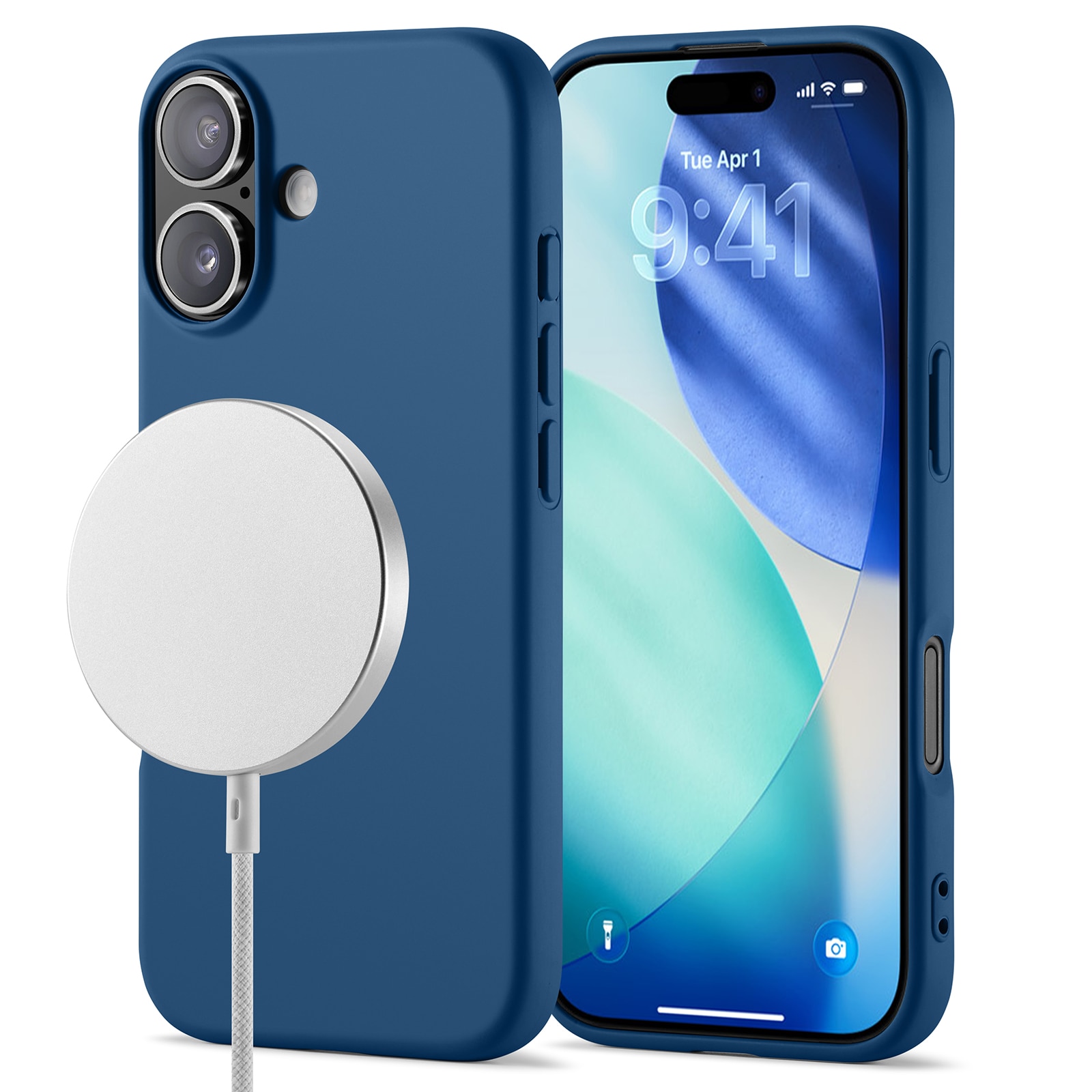 Cover TPU MagSafe iPhone 17 Blu scuro