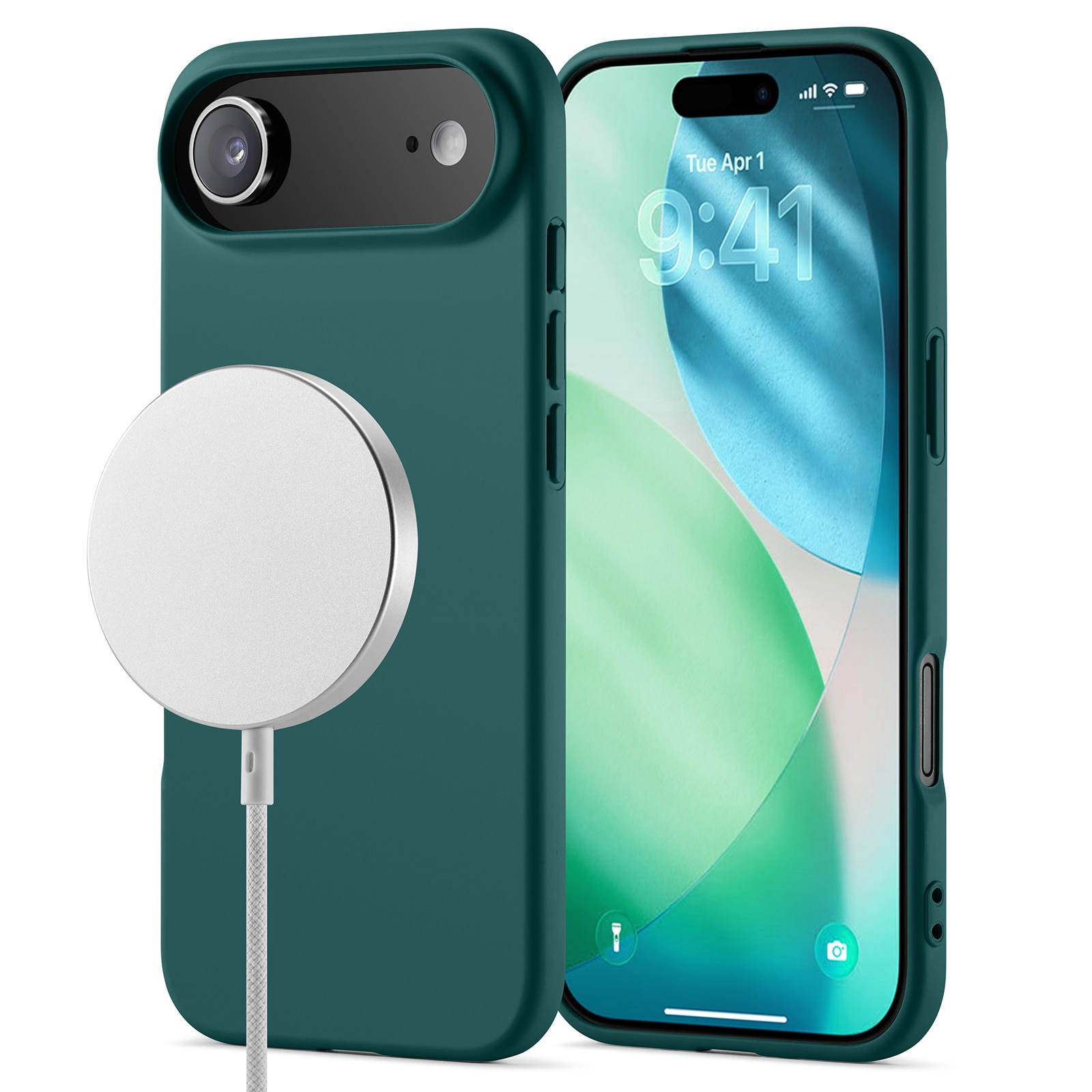 Cover TPU MagSafe iPhone 17 Air Verde scuro