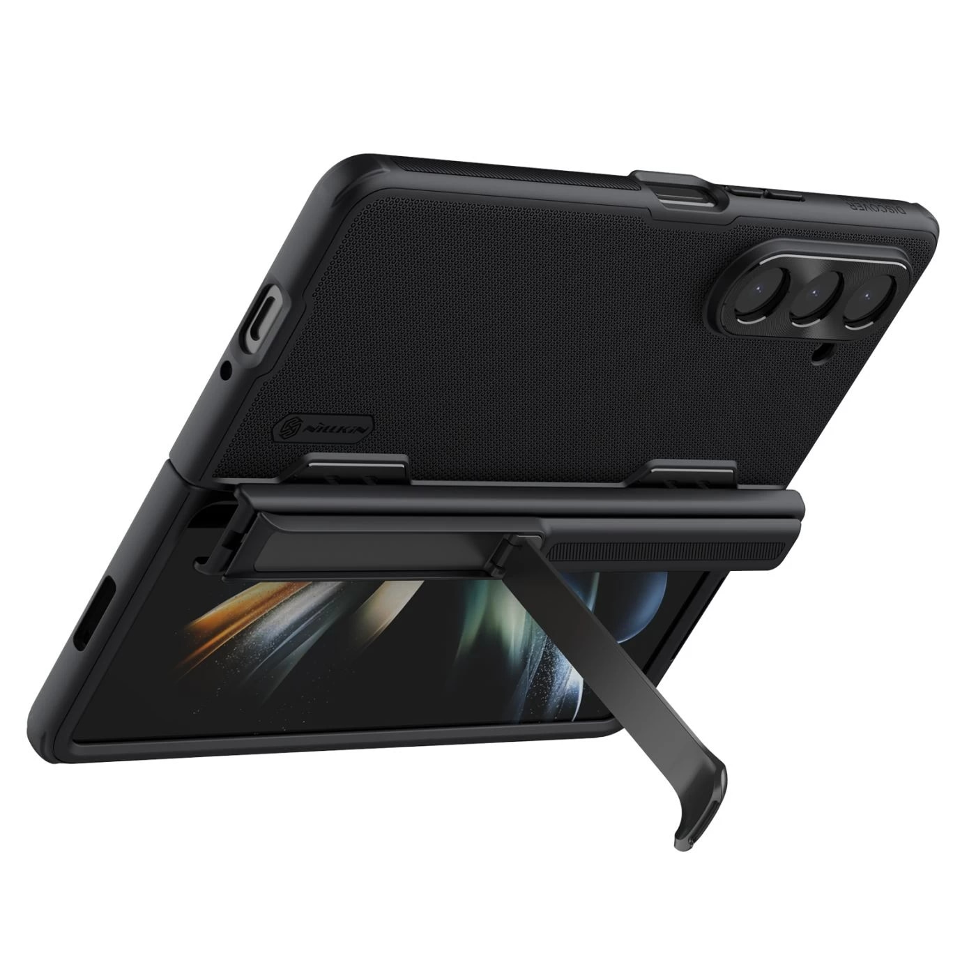 Super Frosted Shield Fold with Kickstand Samsung Galaxy Z Fold 5 nero