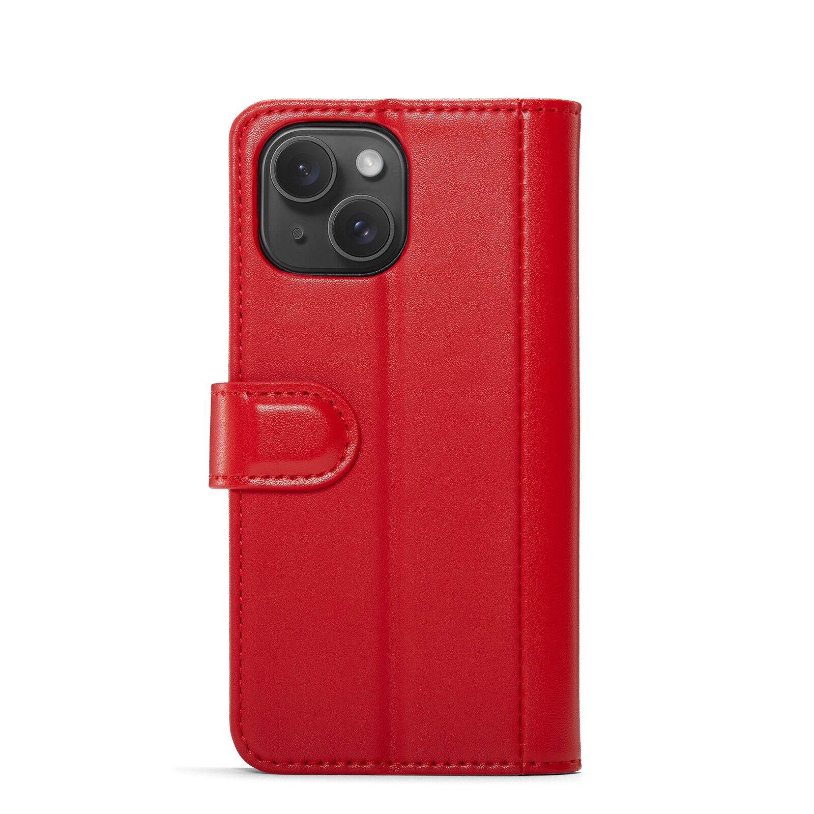Custodia a portafoglio in vera pelle iPhone 13, Rosso