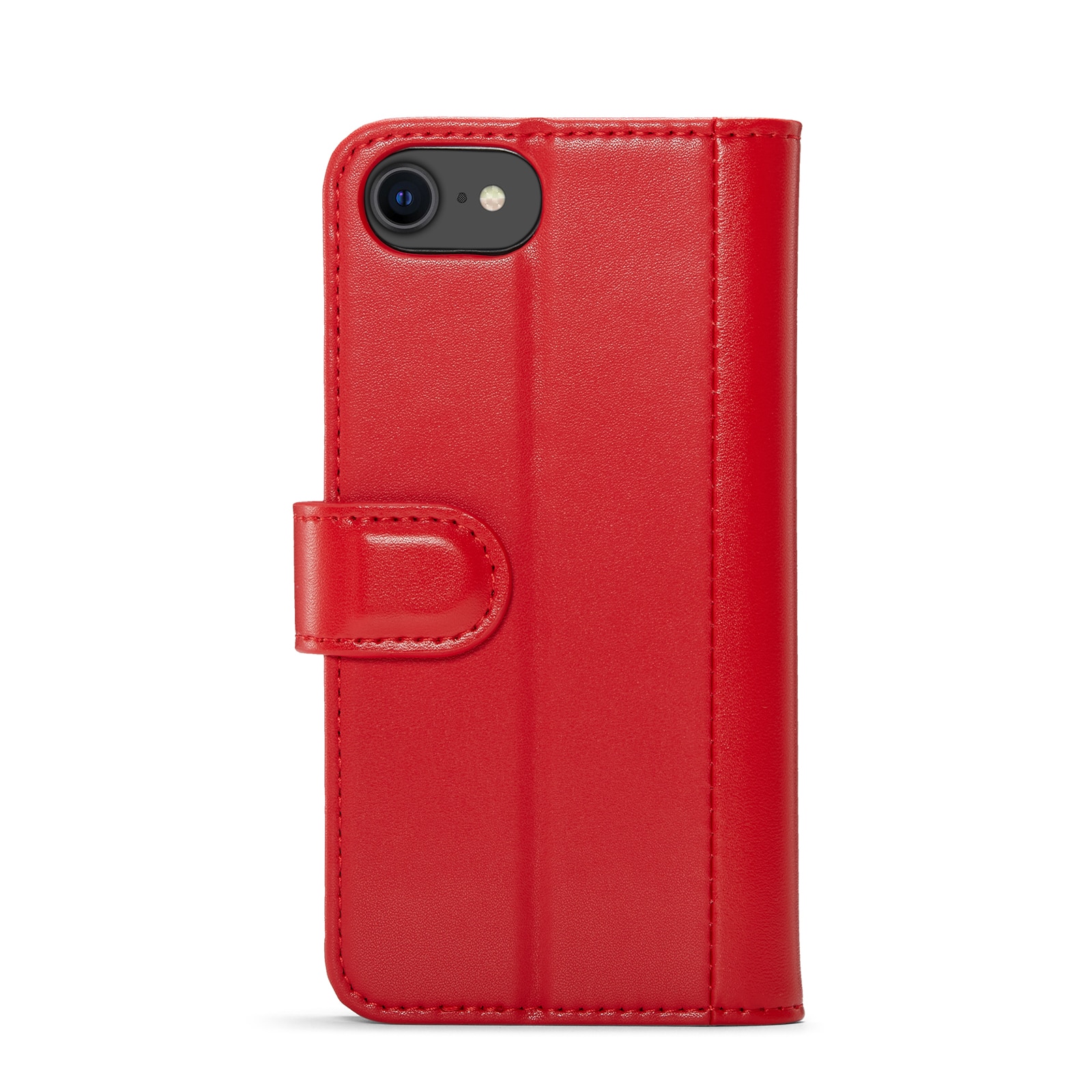 Custodia a portafoglio in vera pelle iPhone SE 2022, Rosso