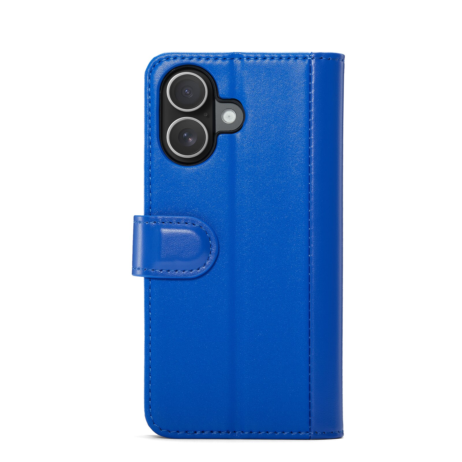 Custodia a portafoglio in vera pelle iPhone 16, Blu