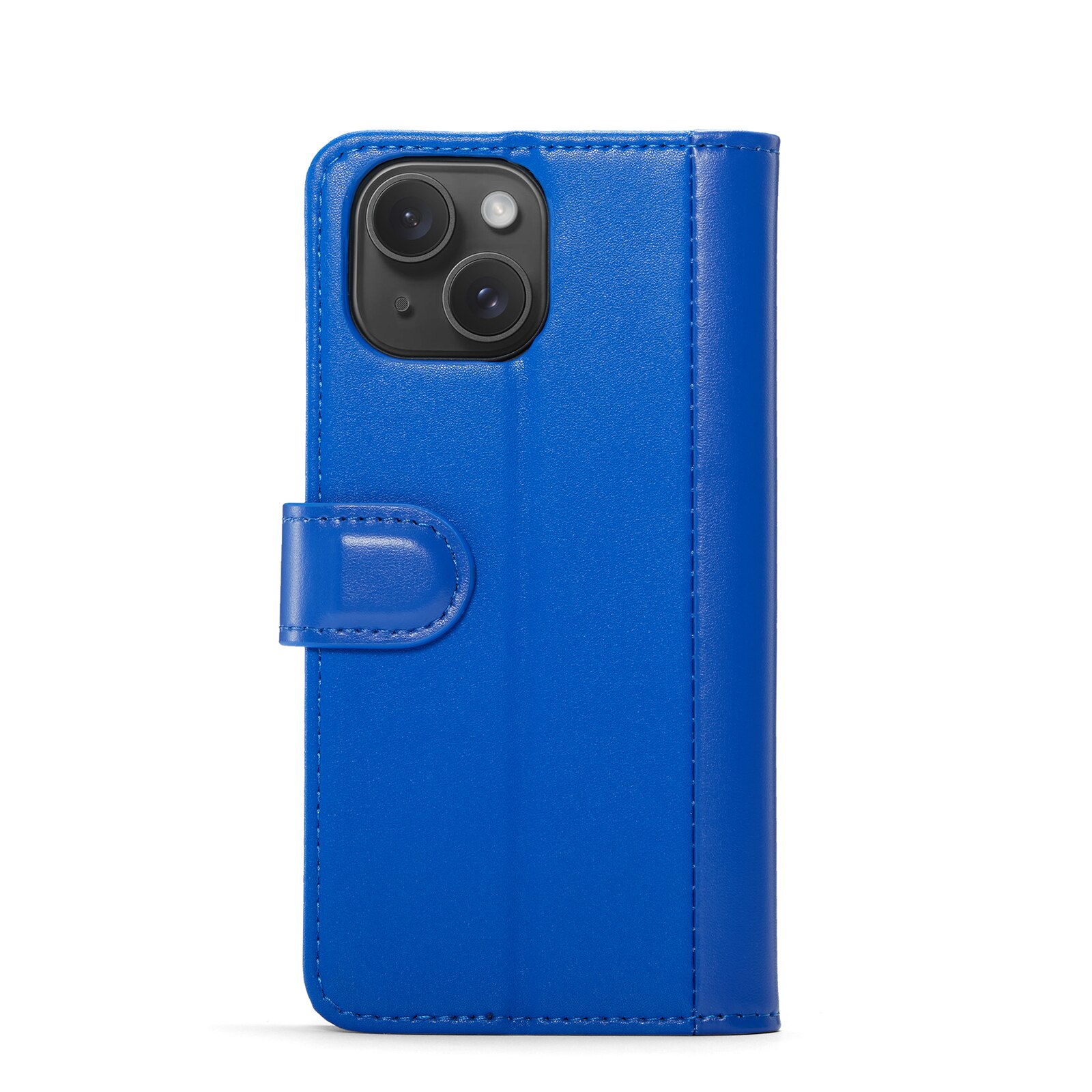 Custodia a portafoglio in vera pelle iPhone 13, Blu