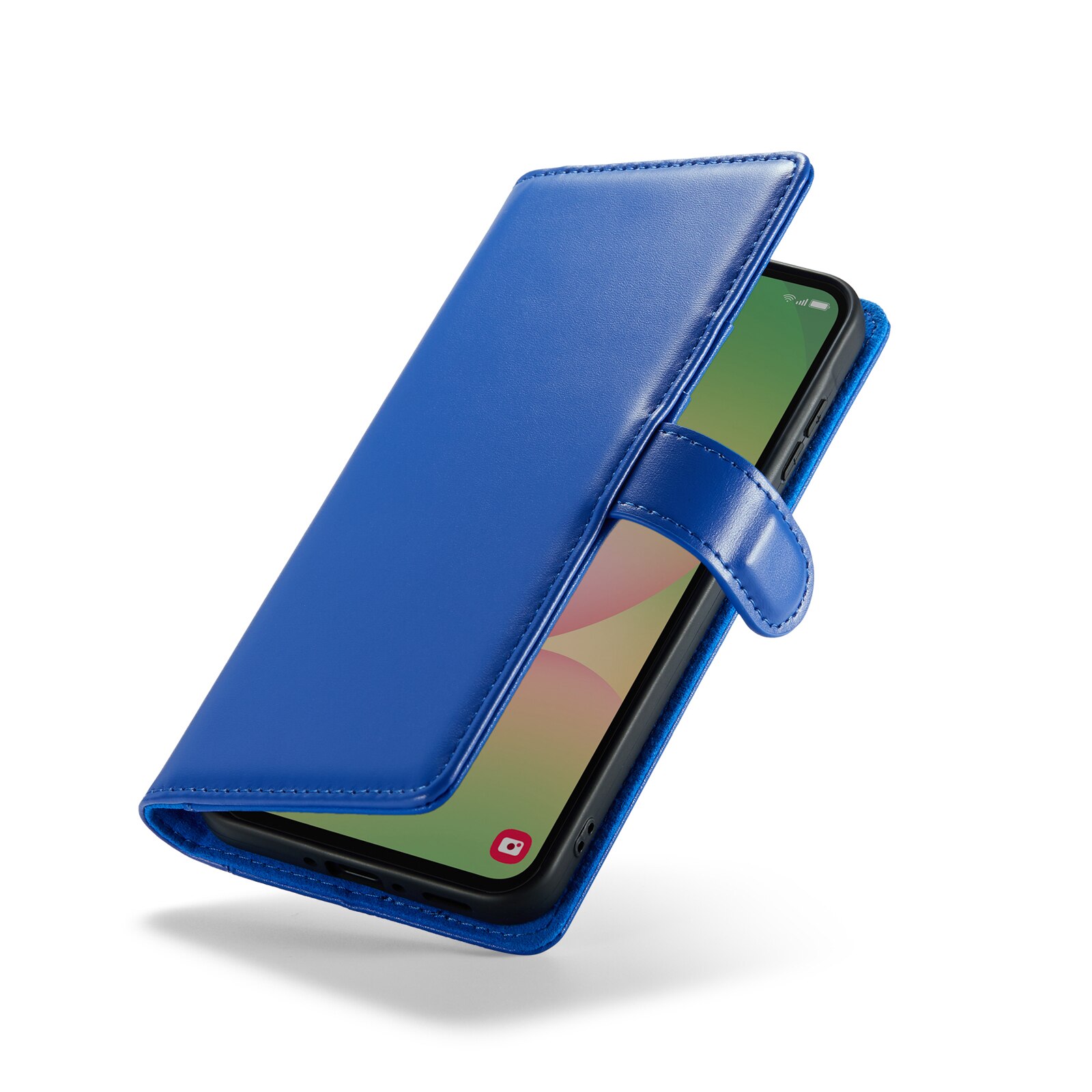 Custodia a portafoglio in vera pelle Samsung Galaxy A56, Blu