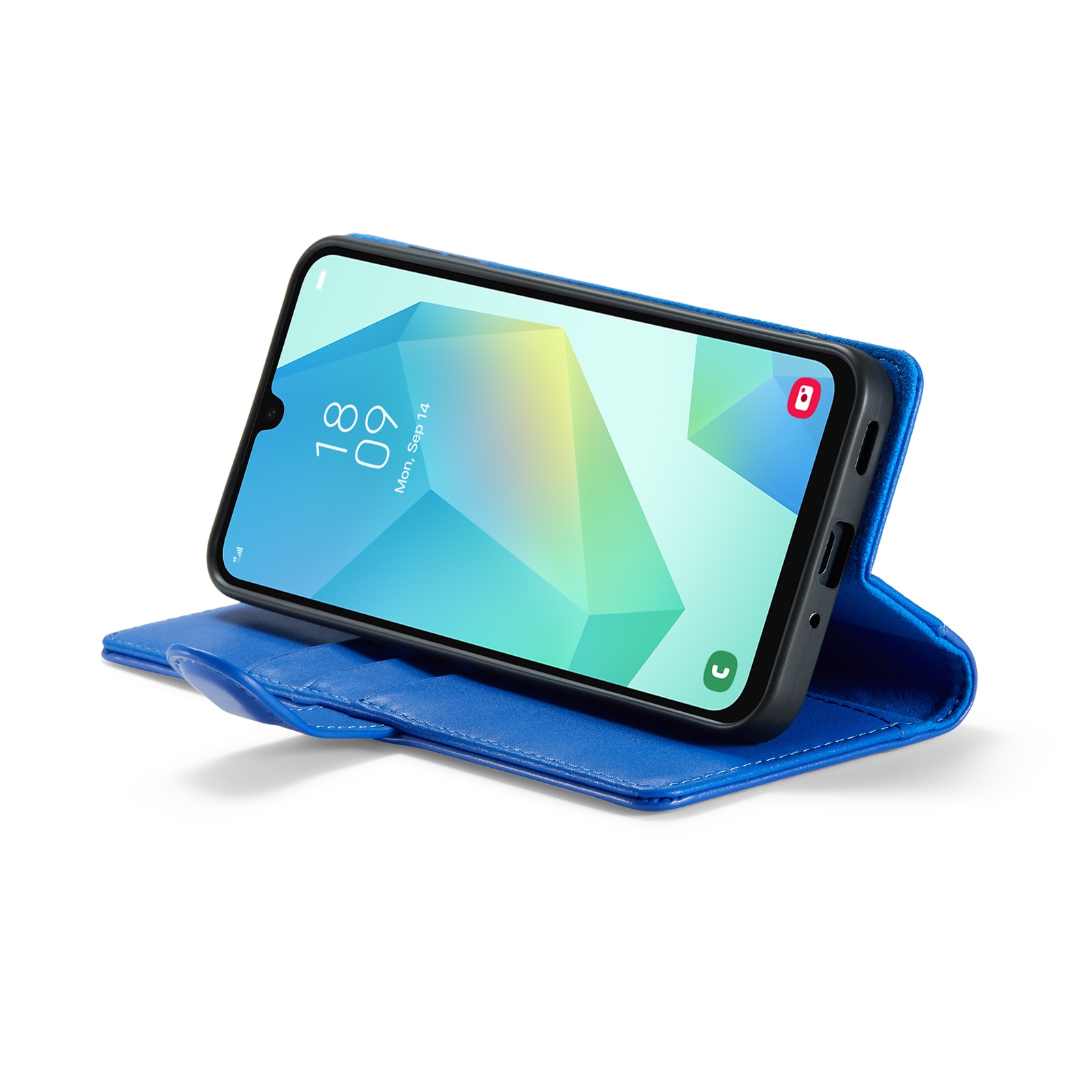 Custodia a portafoglio in vera pelle Samsung Galaxy A16, Blu