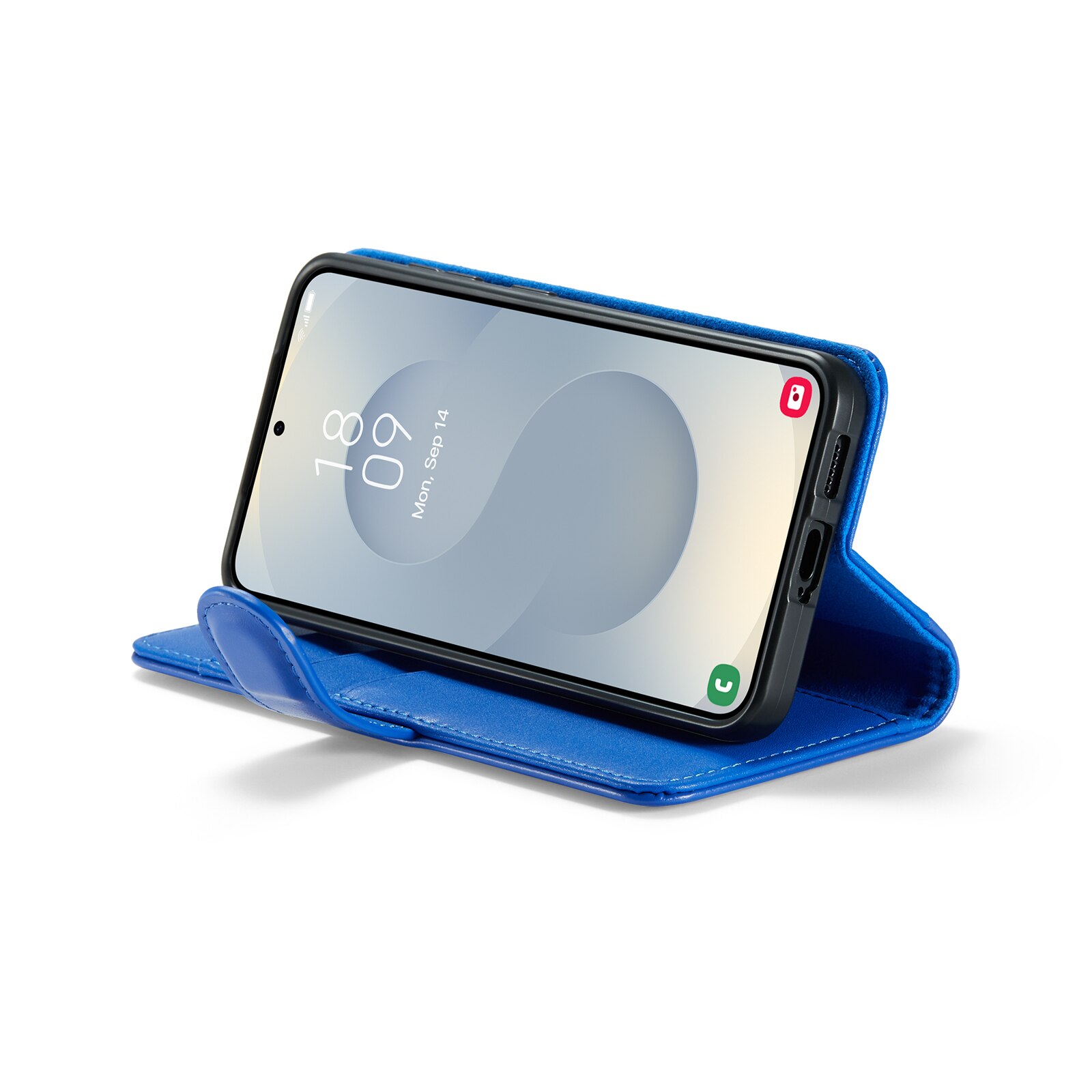 Custodia a portafoglio in vera pelle Samsung Galaxy A17, Blu