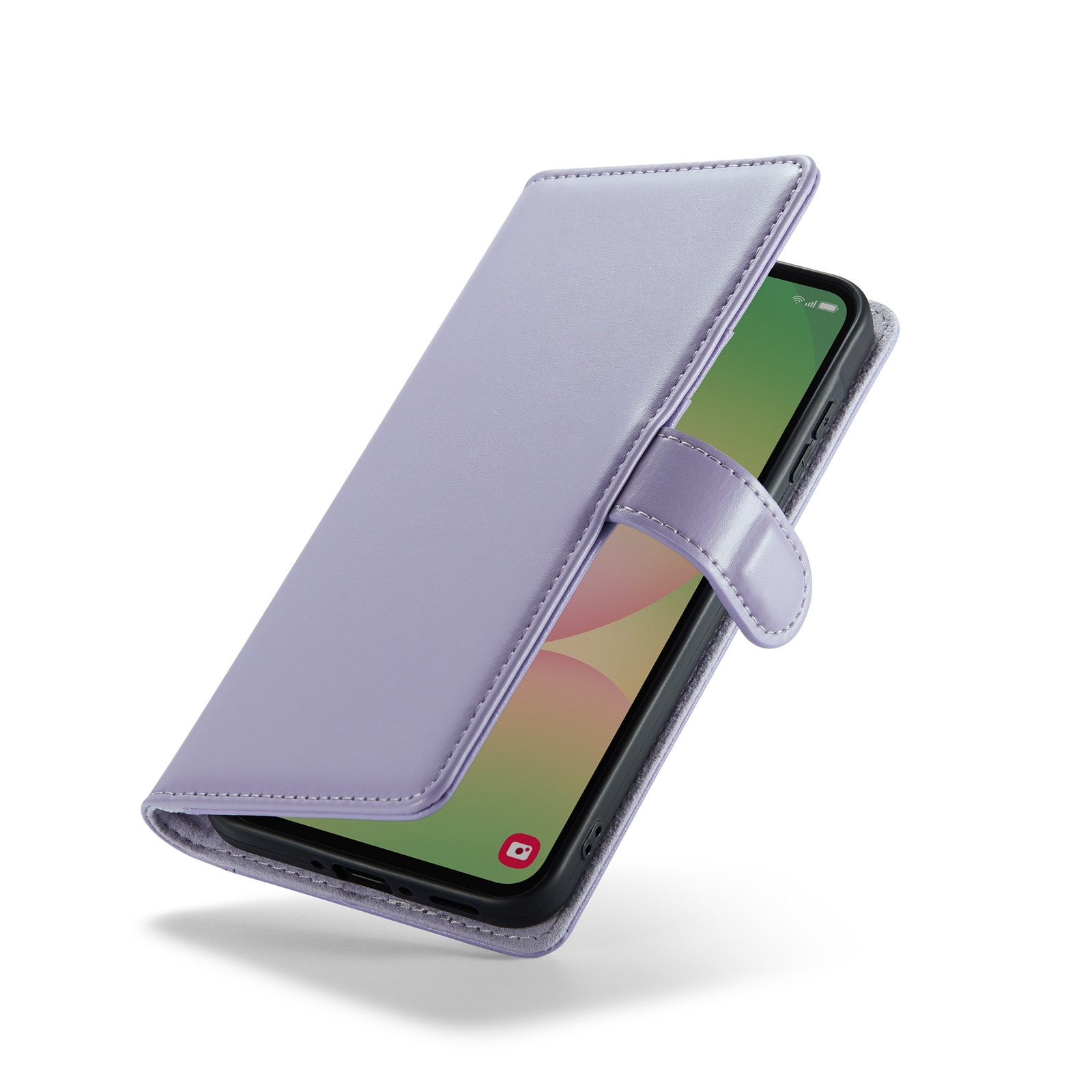 Custodia a portafoglio in vera pelle Samsung Galaxy A56, Viola
