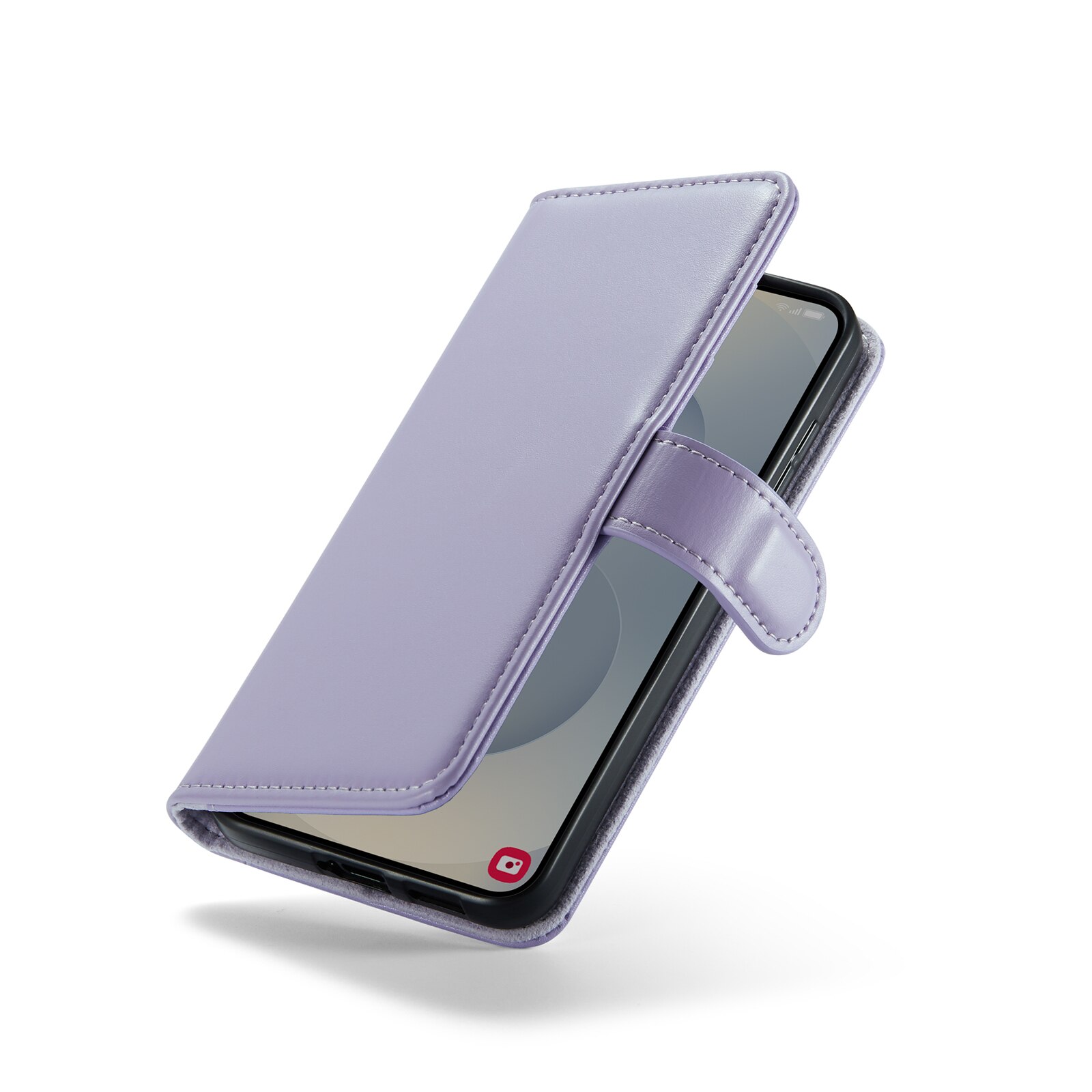 Custodia a portafoglio in vera pelle Samsung Galaxy A17, Viola