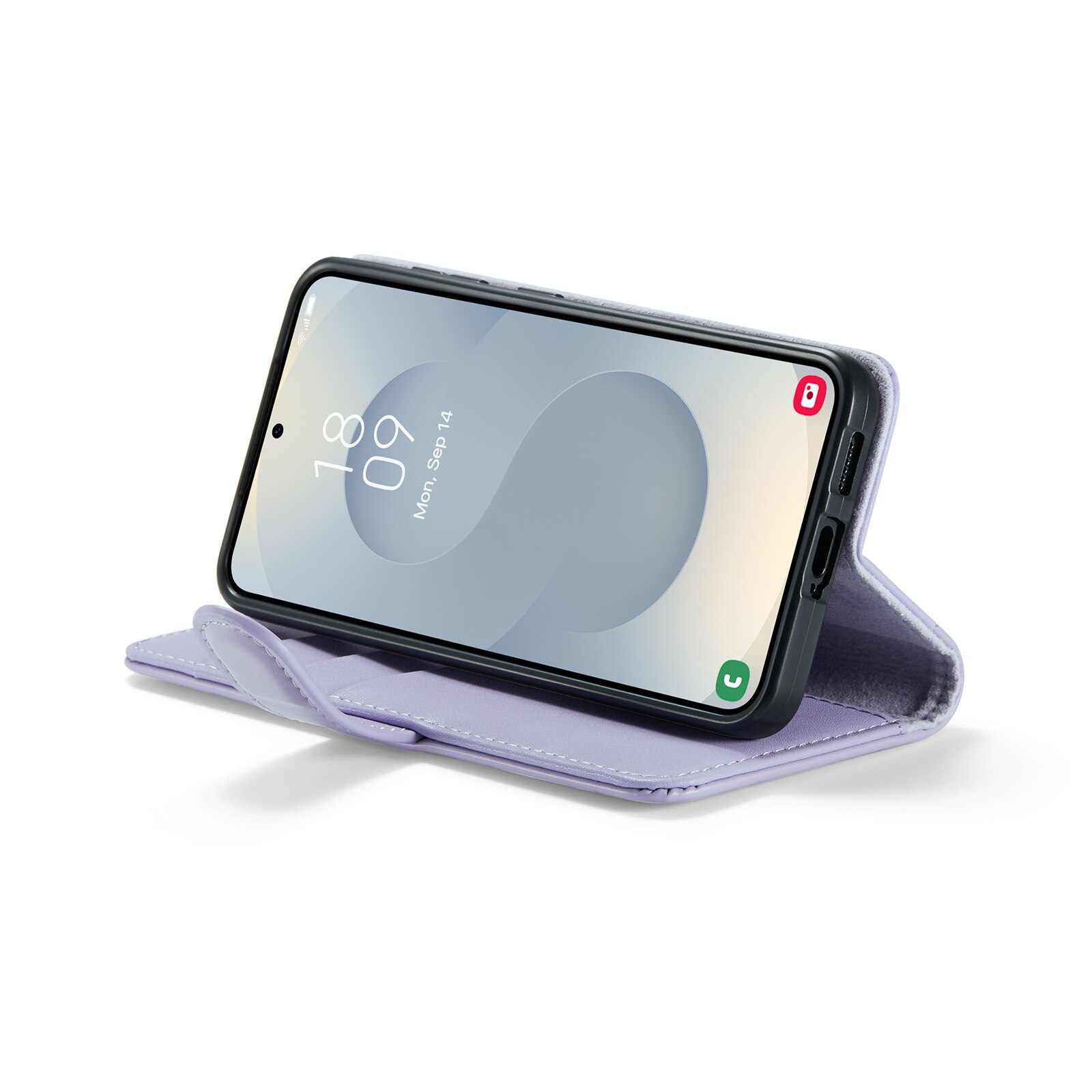 Custodia a portafoglio in vera pelle Samsung Galaxy A17, Viola