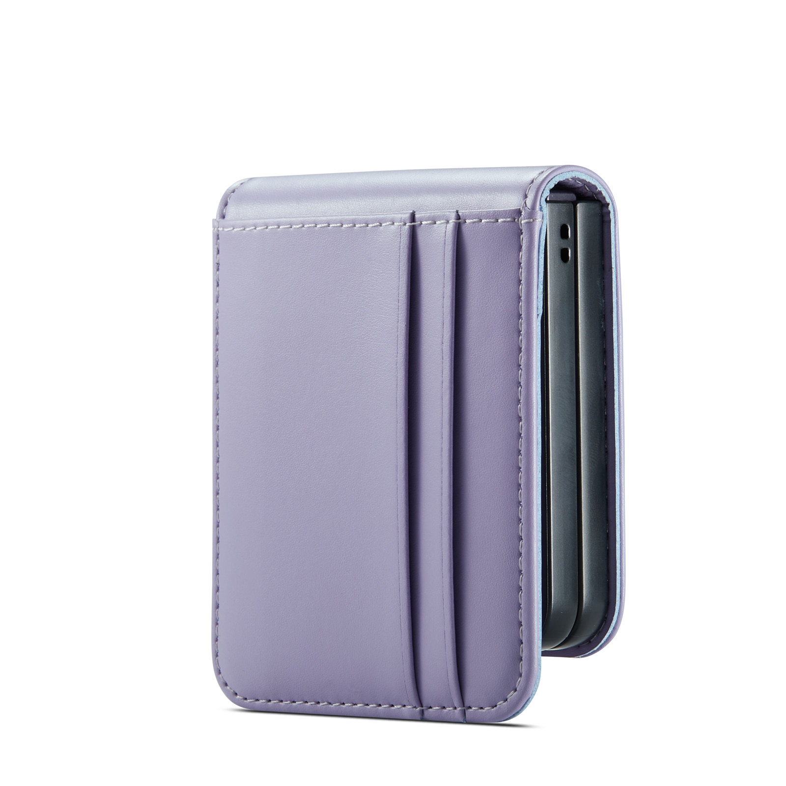 Custodia a portafoglio in vera pelle Samsung Galaxy Z Flip 7, Viola