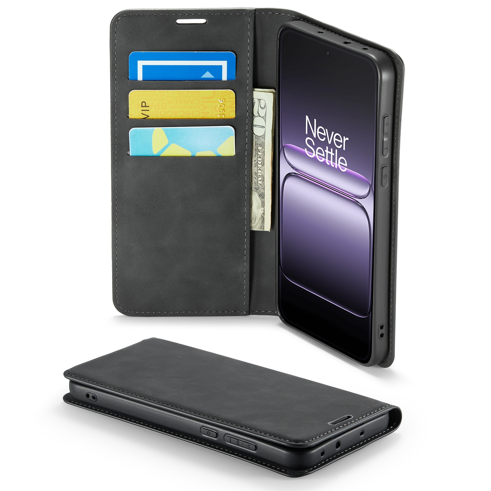 Cover portafoglio sottili  OnePlus Nord 5 Nero