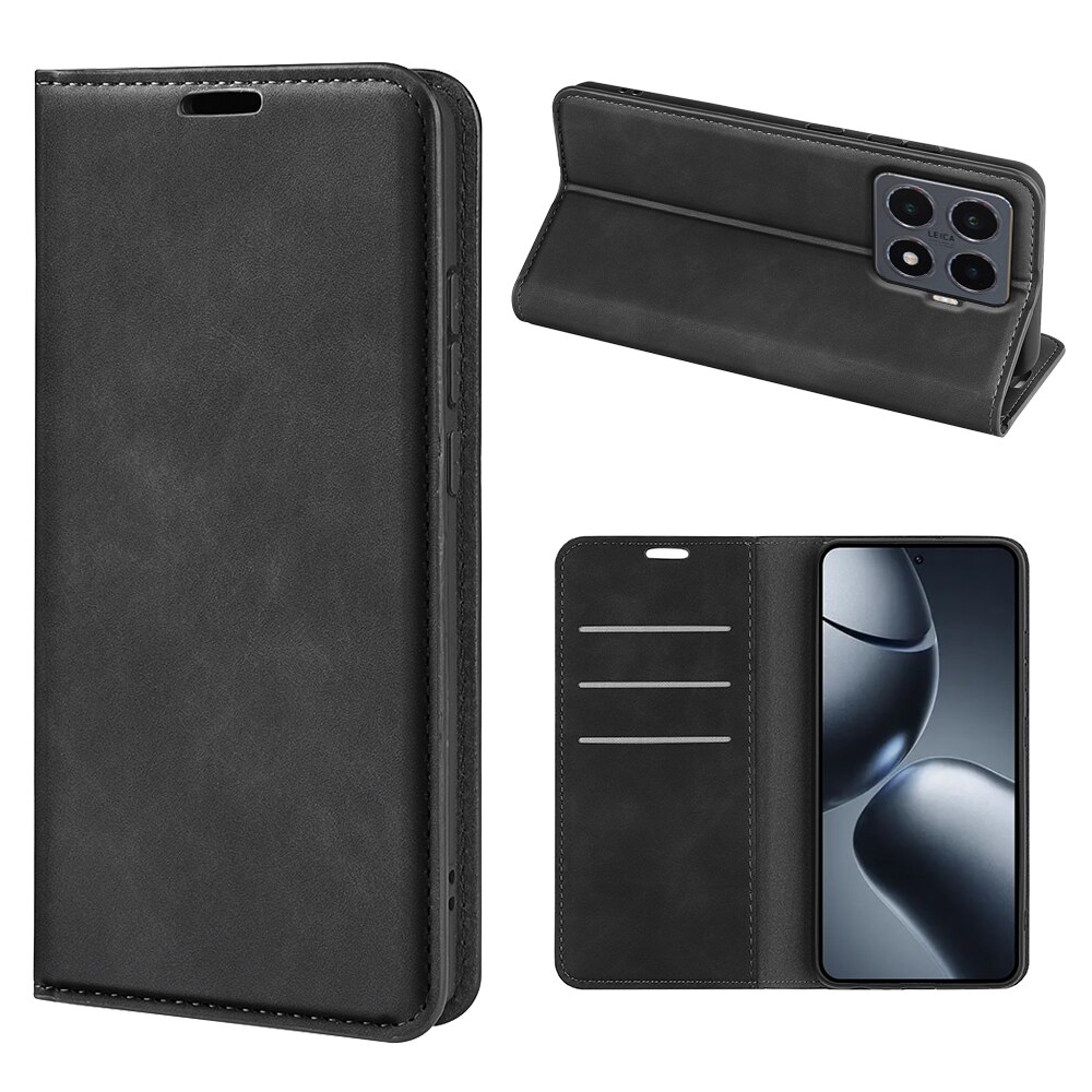 Cover portafoglio sottili Xiaomi 15T Nero