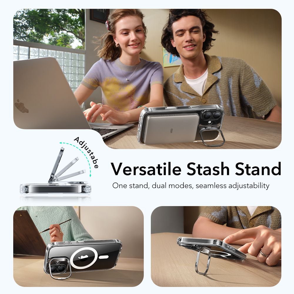 Classic Kickstand Halolock MagSafe iPhone 17 Trasparente