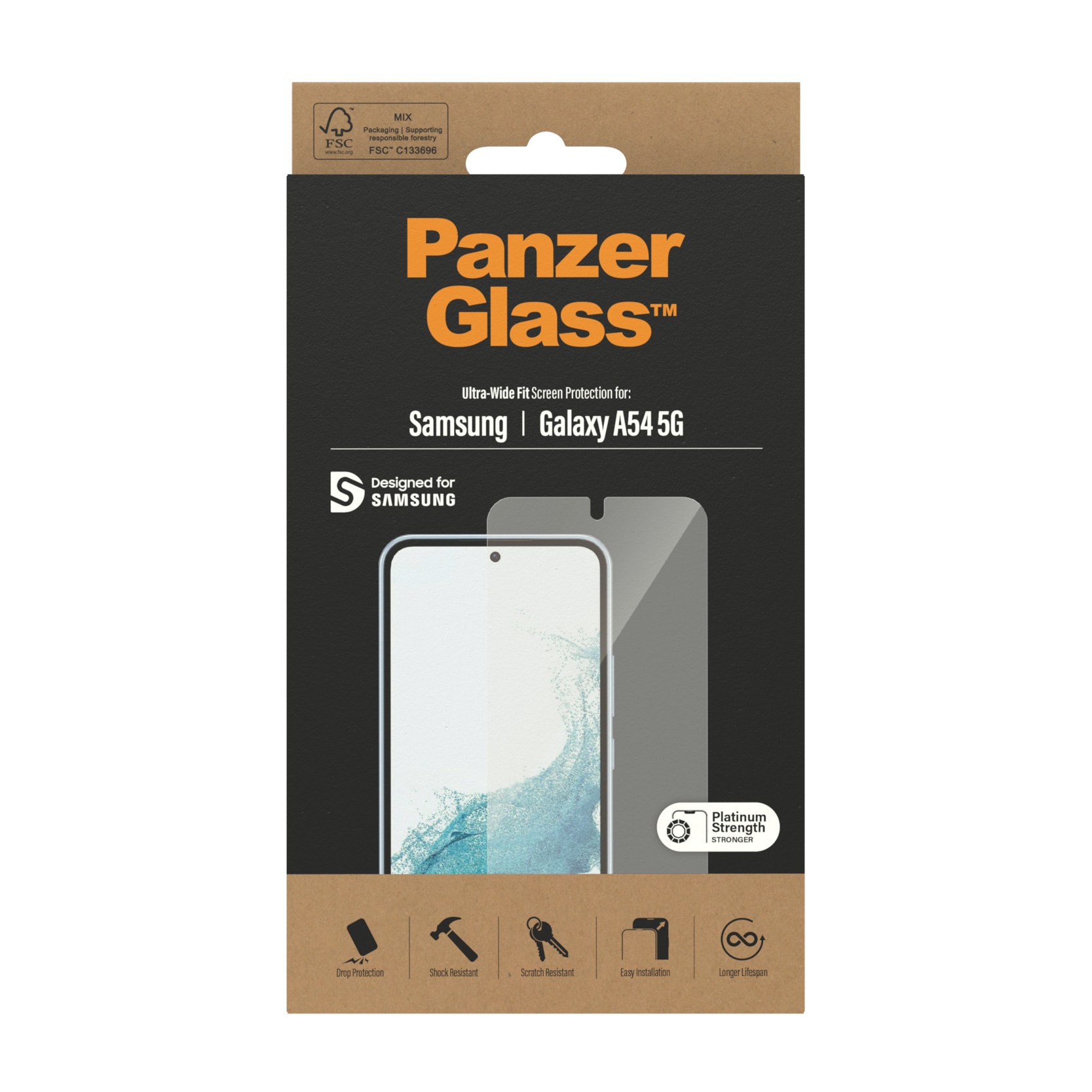 Samsung Galaxy A54 Screen Protector Ultra Wide Fit