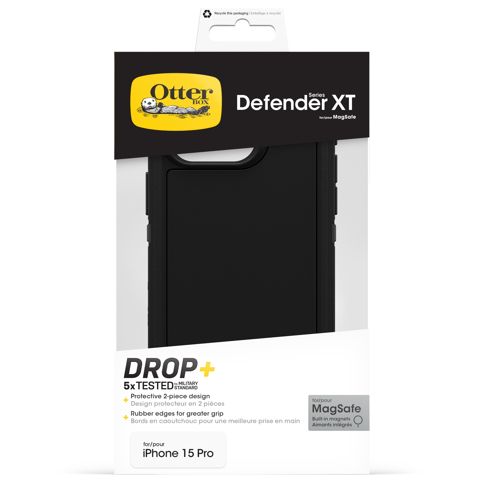 Cover Defender XT iPhone 15 Pro nero