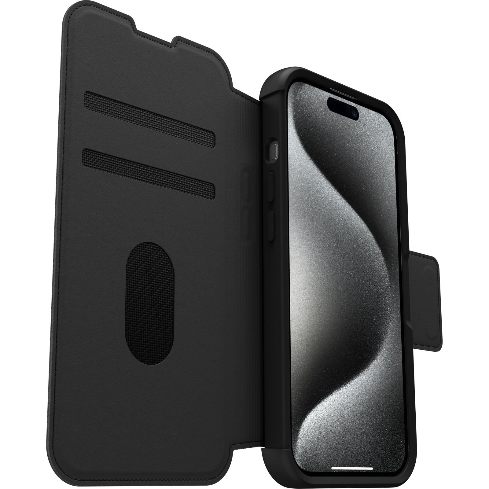Cover Strada MagSafe iPhone 15 Pro nero