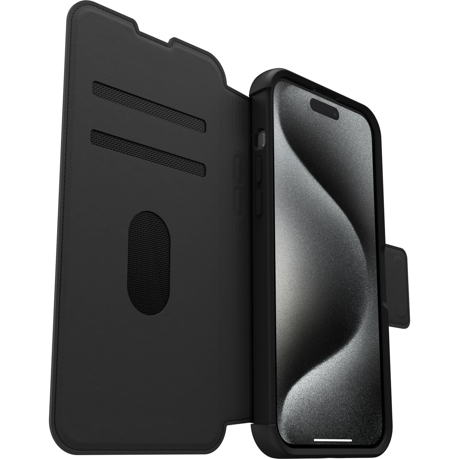 Cover Strada MagSafe iPhone 15 Pro Max nero