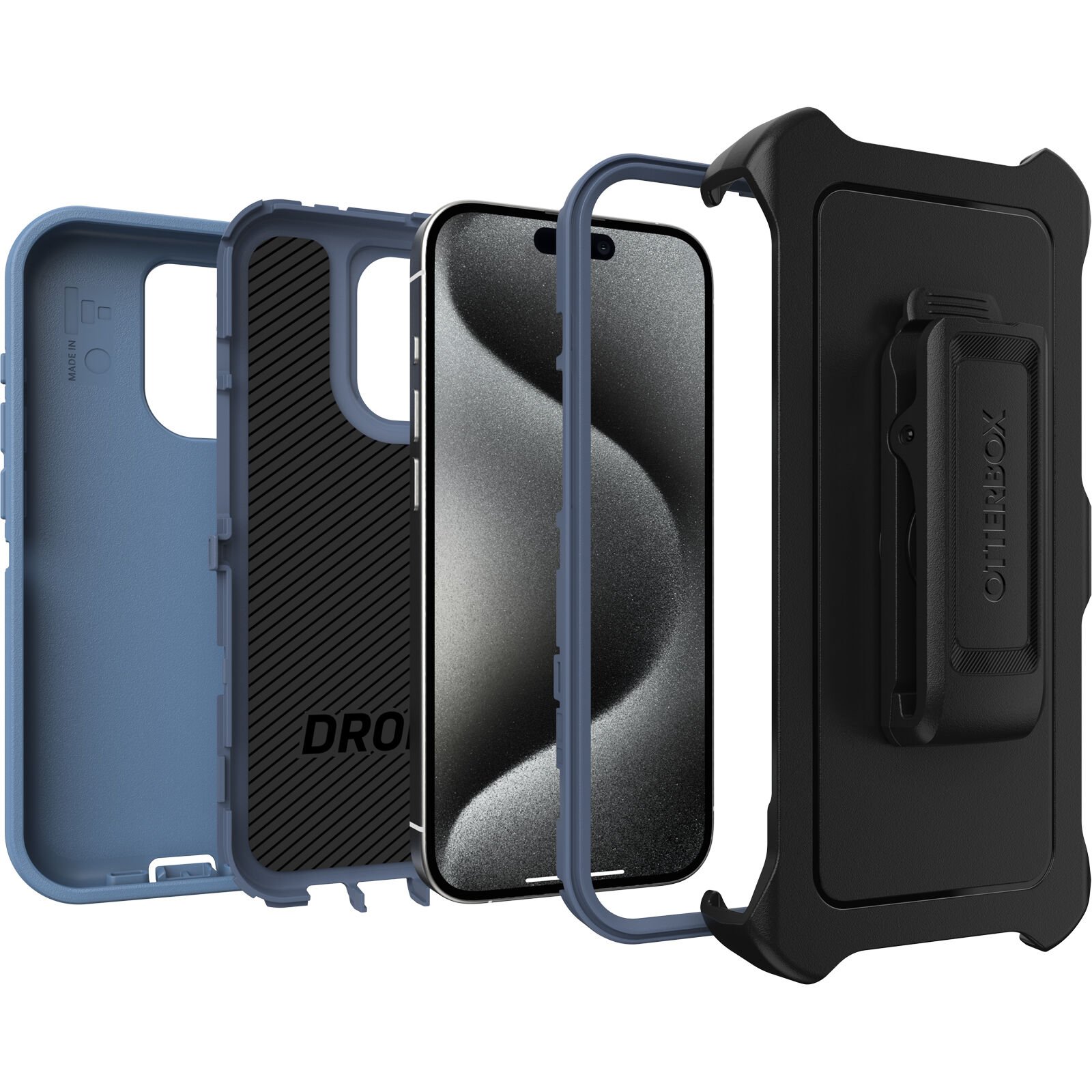 Cover Defender iPhone 15 Pro Blu