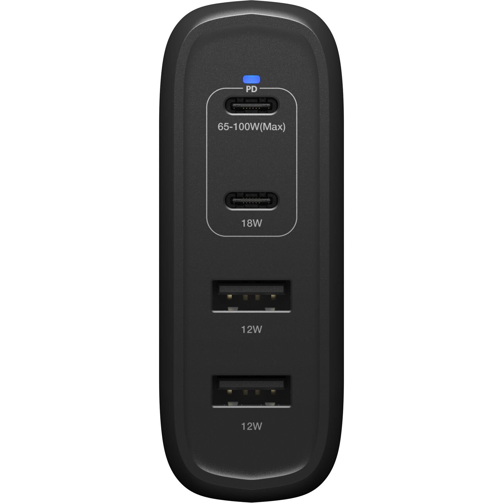 Caricabatterie USB-C Four Port 100W Black