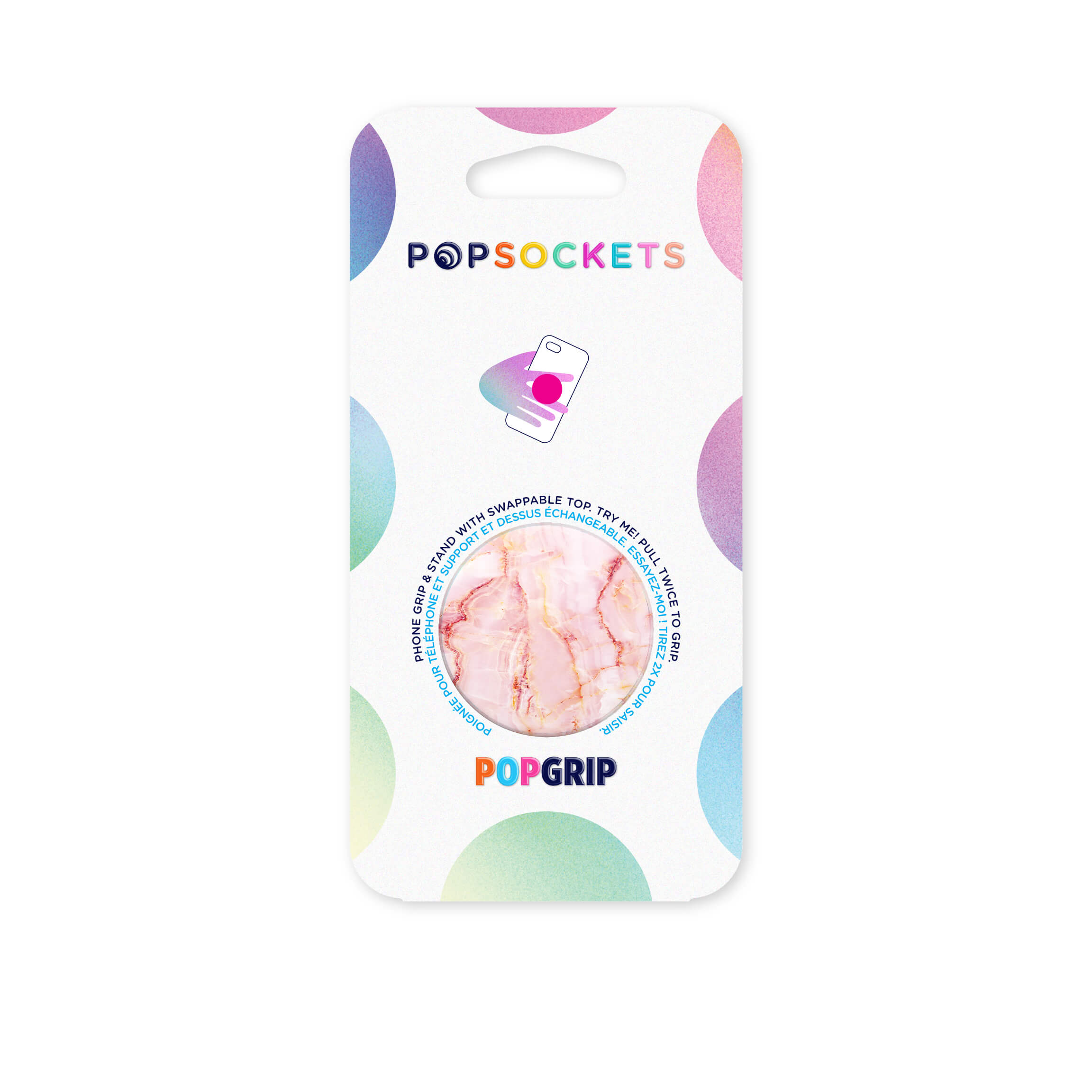 PopGrip Supporto e Impugnatura per Telefoni Cellulari, Rose Marble