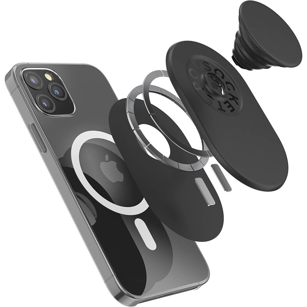 PopGrip MagSafe Supporto e Impugnatura per Telefoni Cellulari, Black