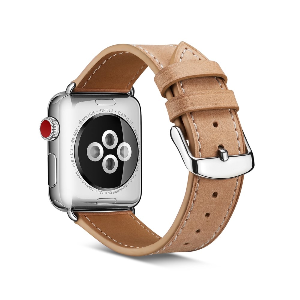 Cinturino in pelle Apple Watch 44mm khaki